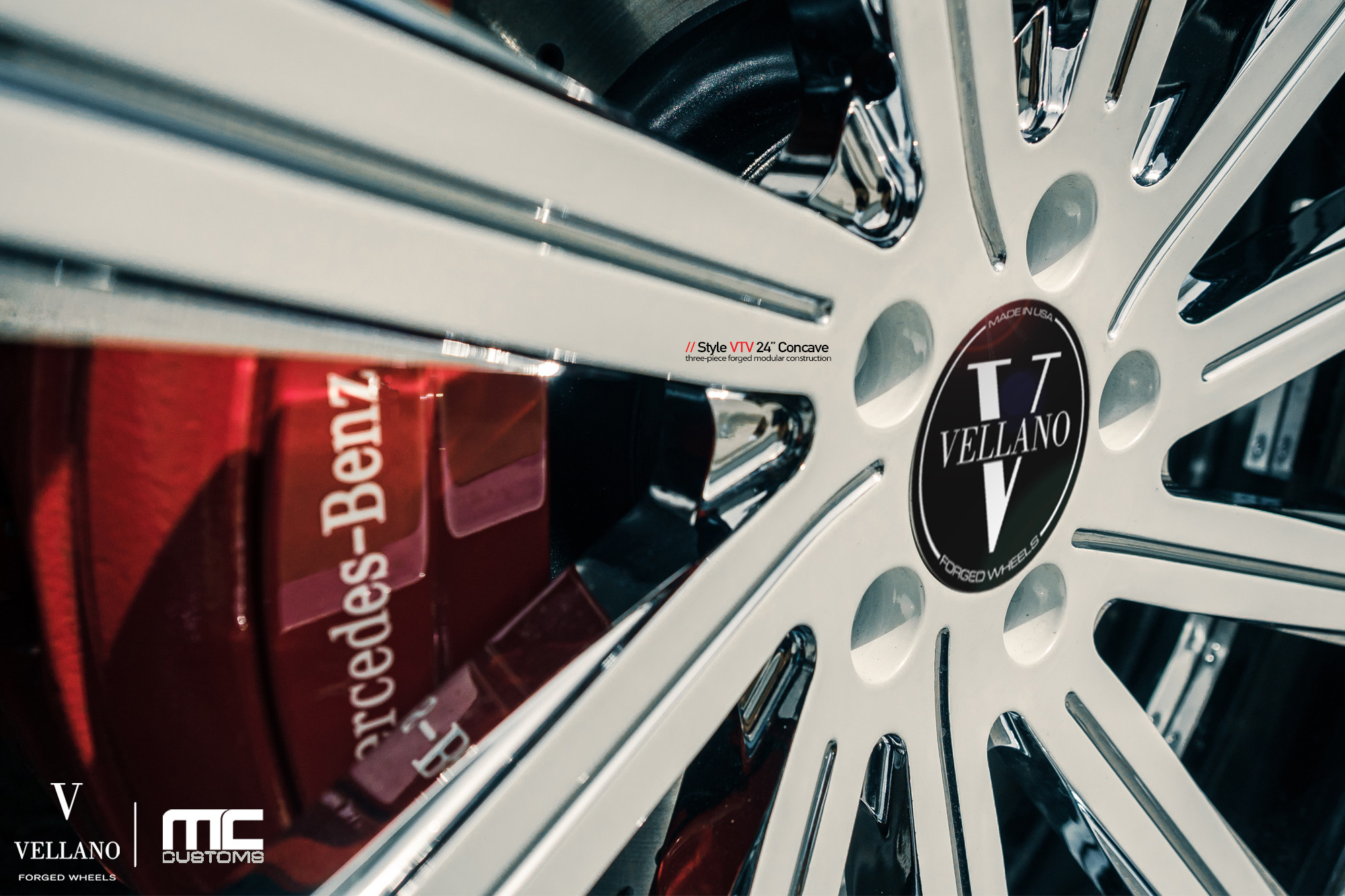 White Mercedes GL Class with VTV Vellano Wheels - Photo by Vellano