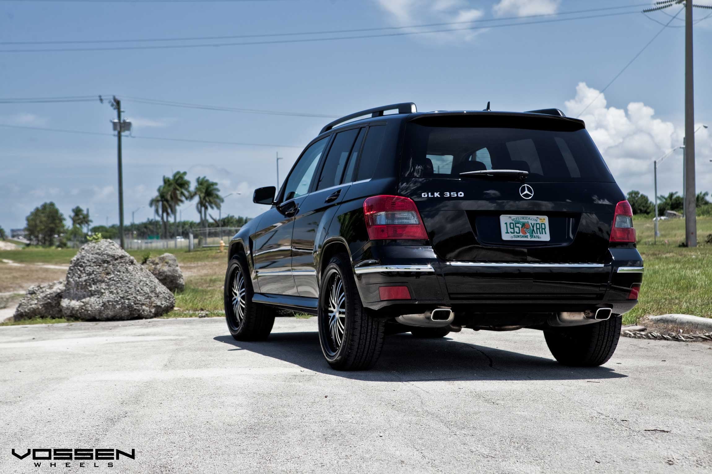 Base Rack System on Black Mercedes GLK - Photo by Vossen