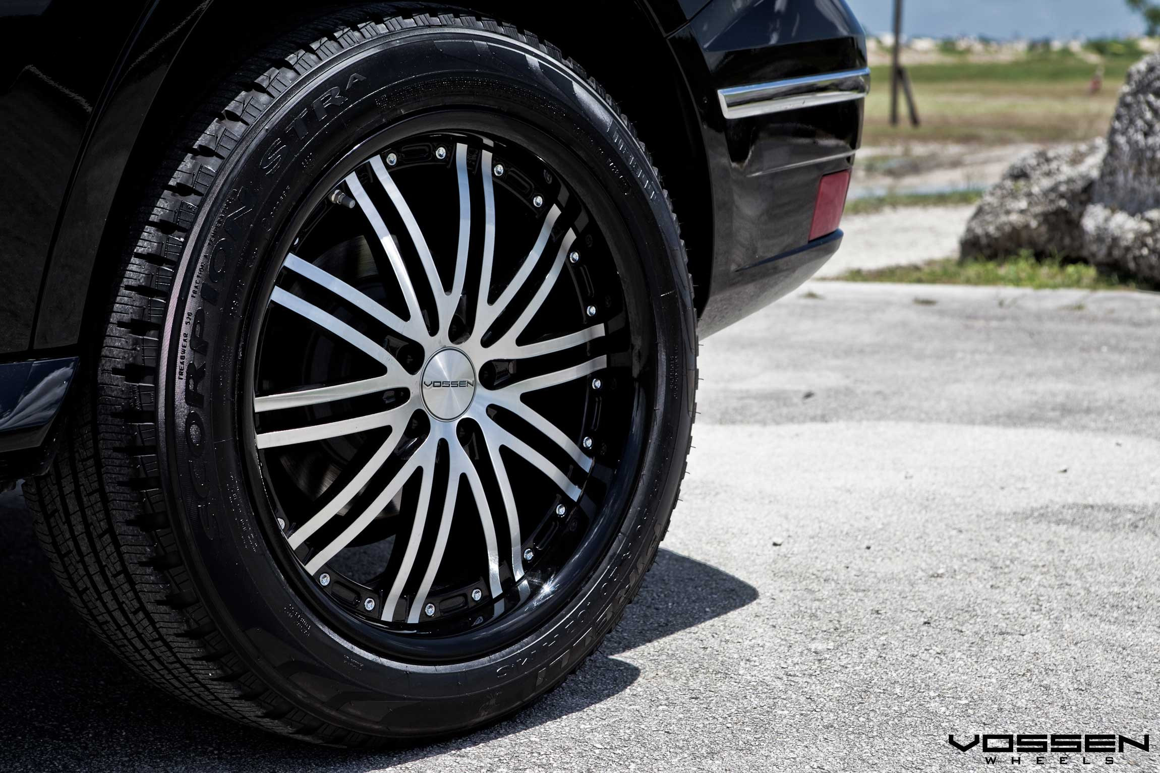 Vossen Chrome CV Rims on Black Mercedes GLK - Photo by Vossen