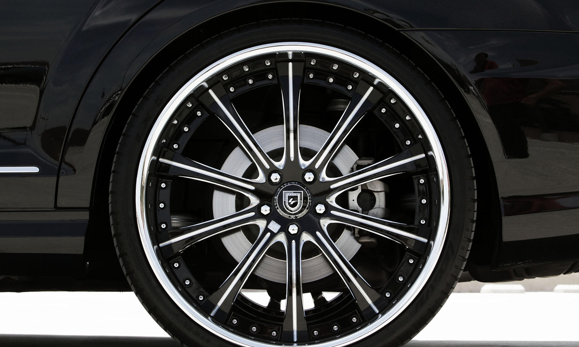 Black Mercedes S-Class with Custom Forged Lexani Rims - Photo by Lexani
