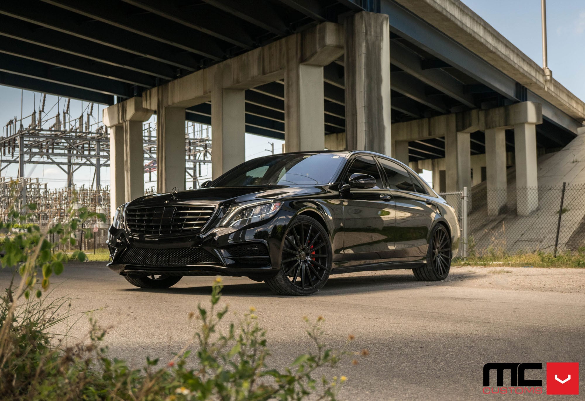Custom Blacked Out Mercedes S Class - Photo by Vossen