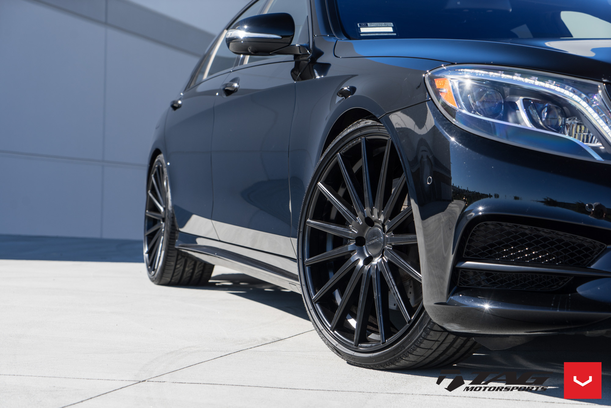 Black Mercedes S Class with Vossen VFS Wheels - Photo by Vossen