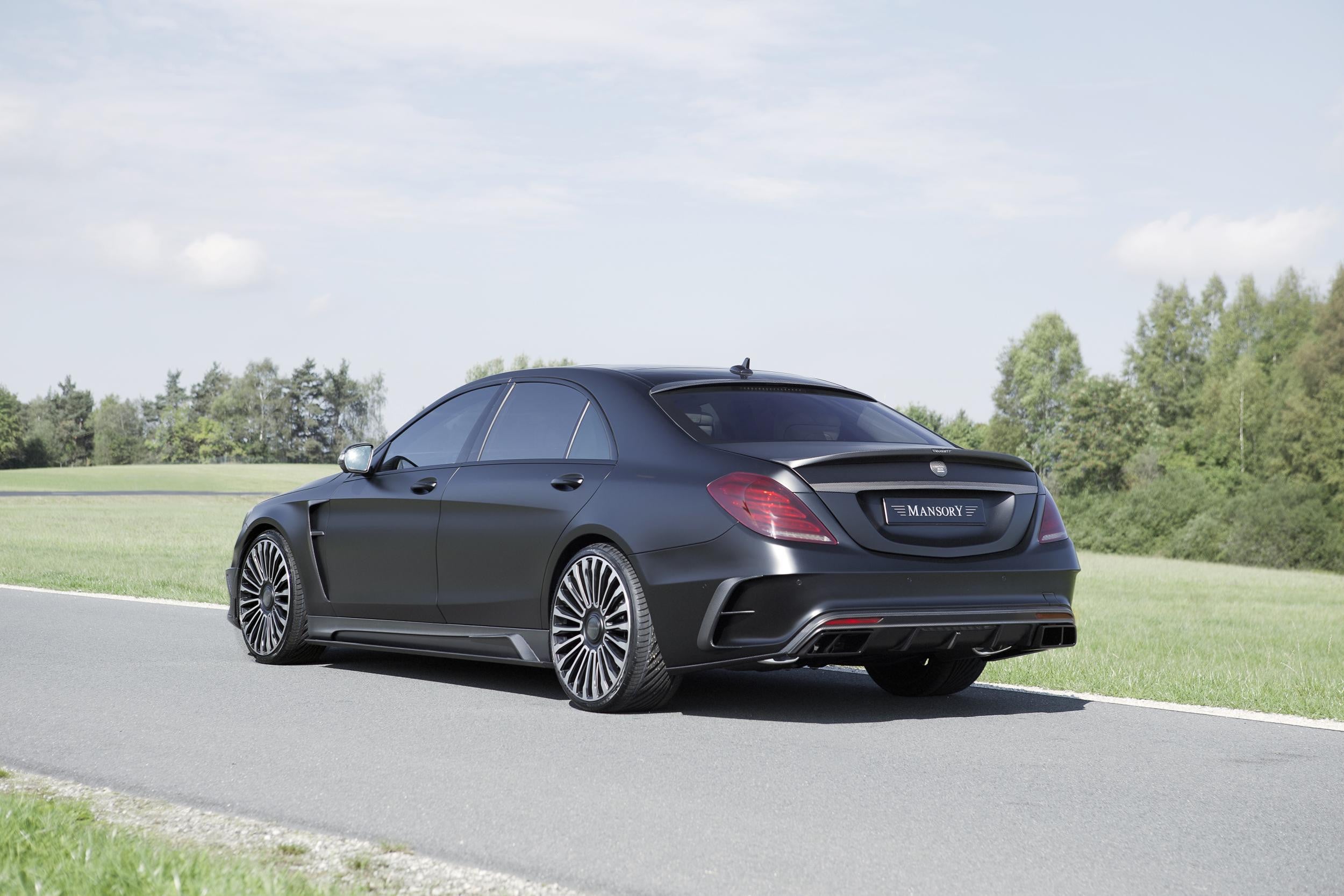 Matte Black Mercedes S-Class With a body kit - Photo by Mansory