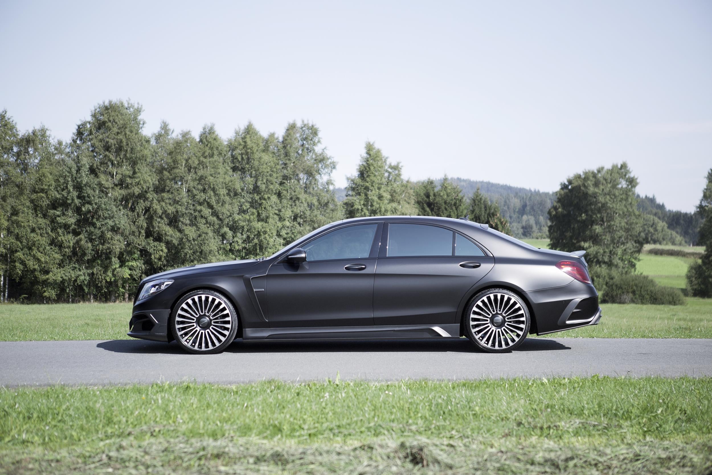 Large Custom Wheels on Lowered Mercedes S-Class - Photo by Mansory