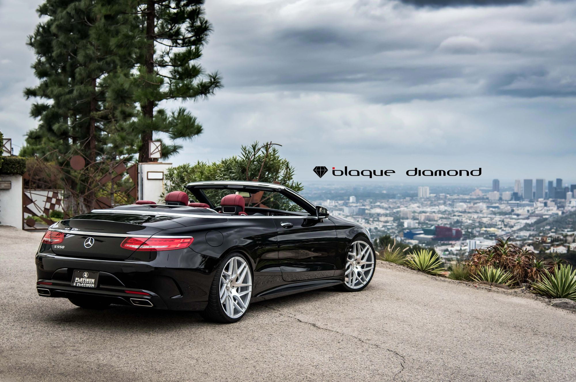 Red LED Taillights on Black Convertible Mercedes S Class - Photo by Blaque Diamond