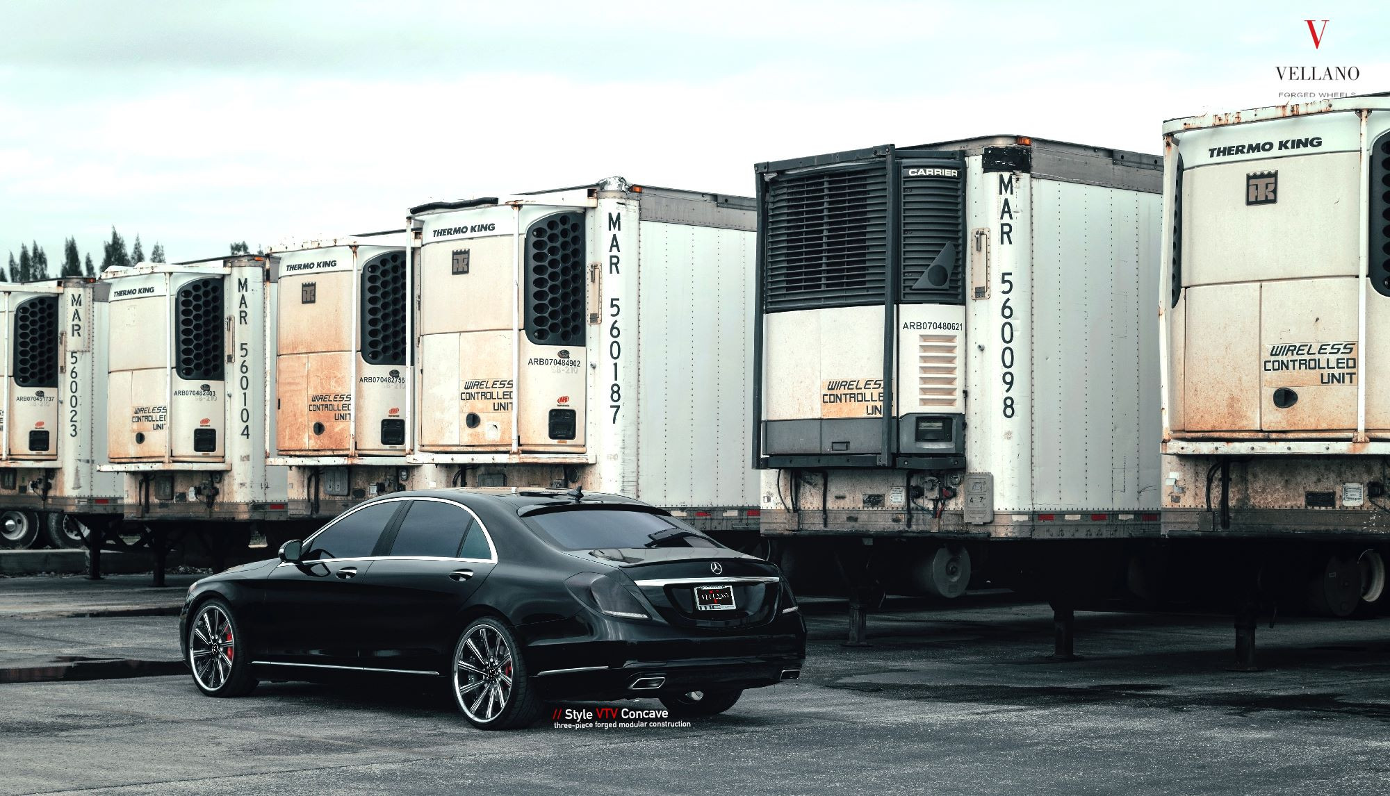 Black Mercedes S-Class with Dark Smoke Taillights - Photo by Vellano