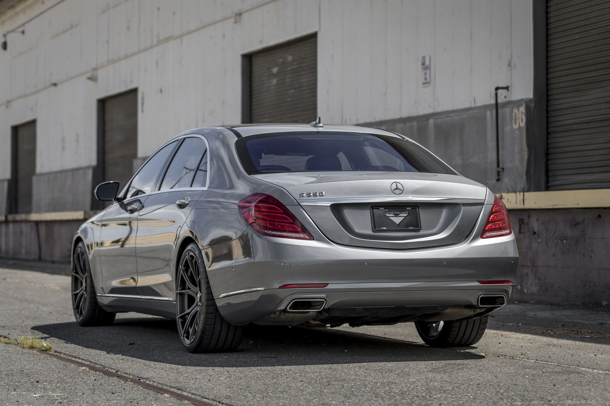 Gray Mercedes S Class with Red LED Taillights - Photo by Vorstiner