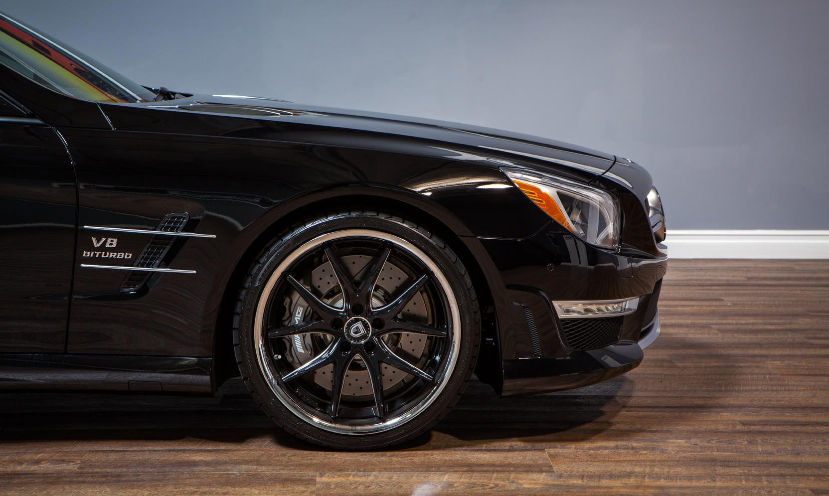 Aftermarket LED Headlights on Mercedes SL-Class - Photo by Lexani