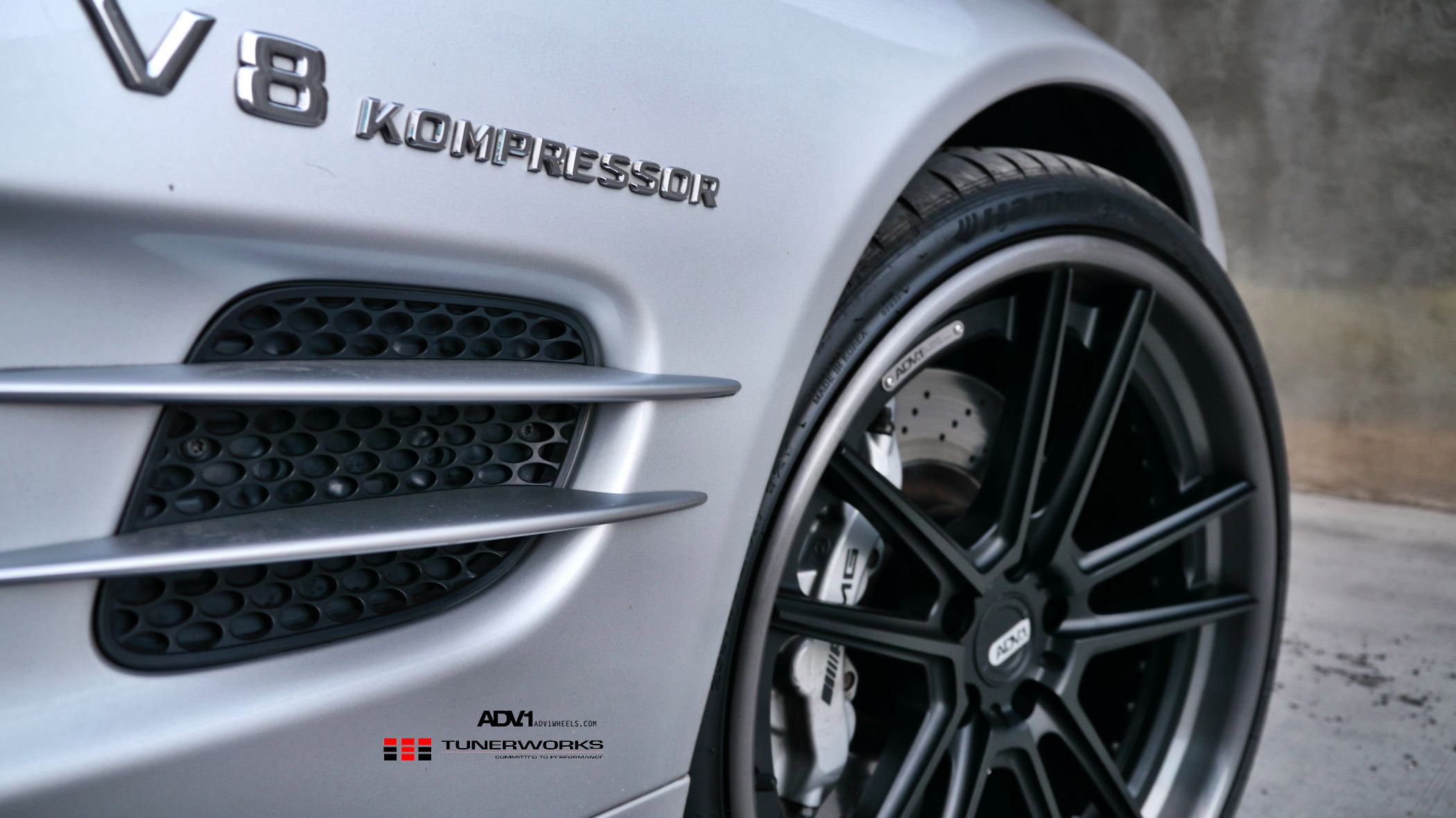 Silver Mercedes SL Class with Custom ADV1 Wheels - Photo by ADV.1