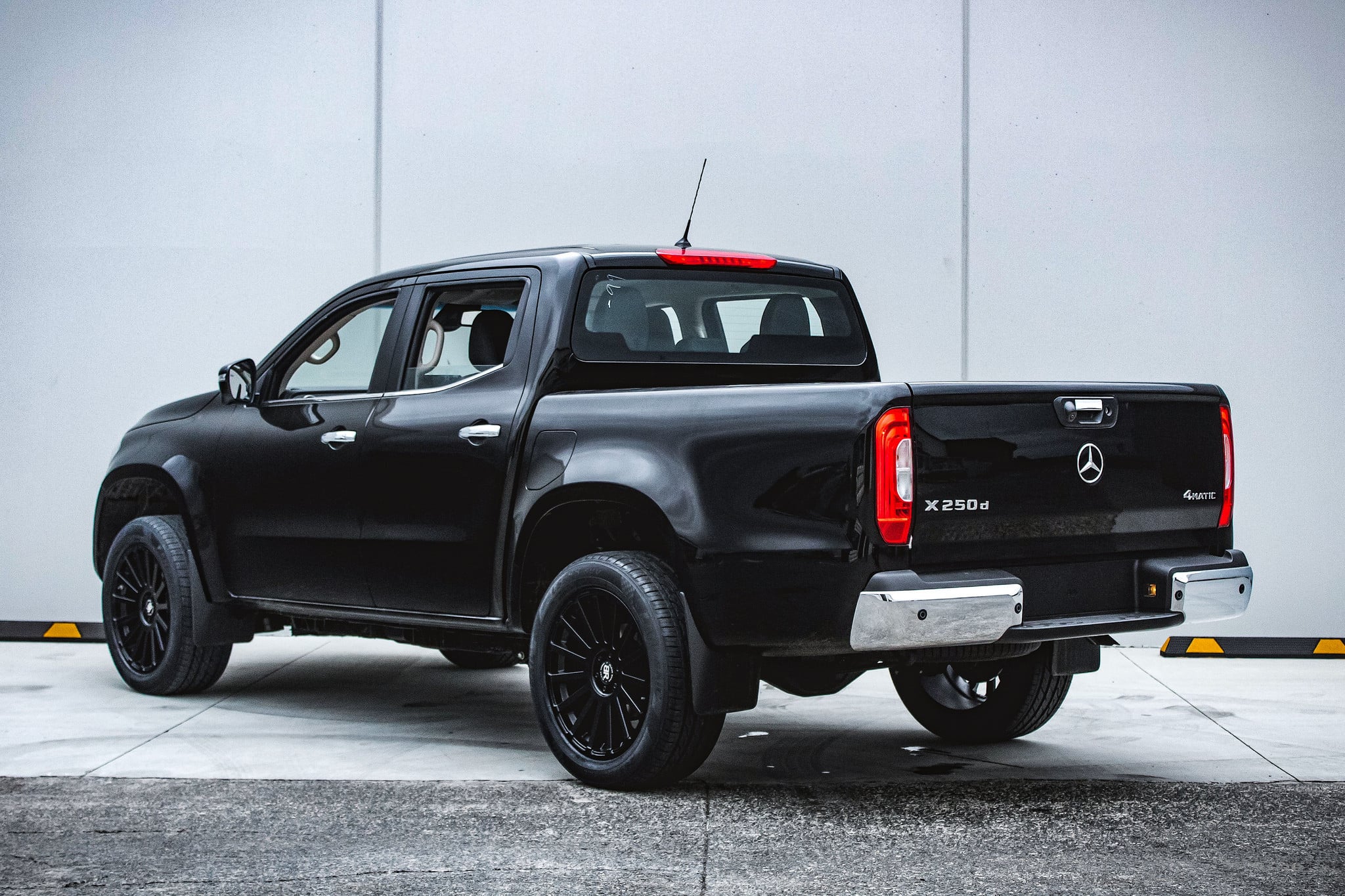 Black Mercedes X Class with Chrome Rear Bumper Cover - Photo by Black Rhino Wheels
