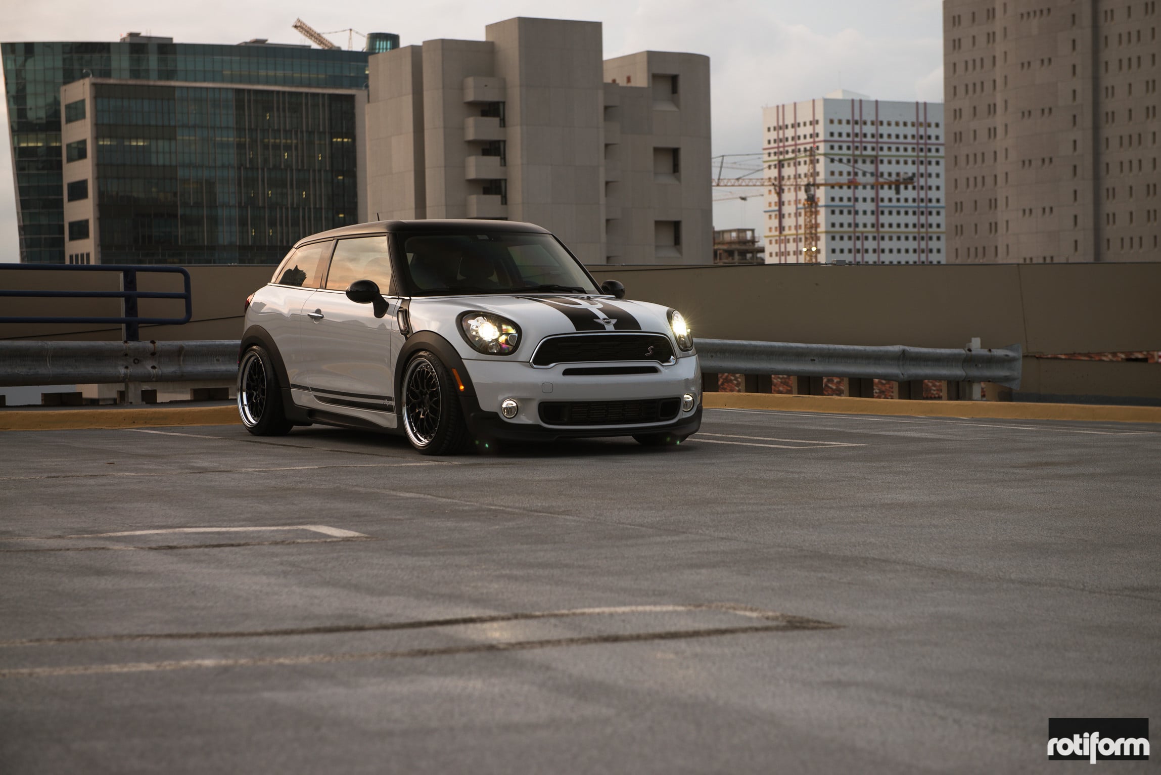 Custom LED Headlights on Mini Paceman - Photo by Rotiform