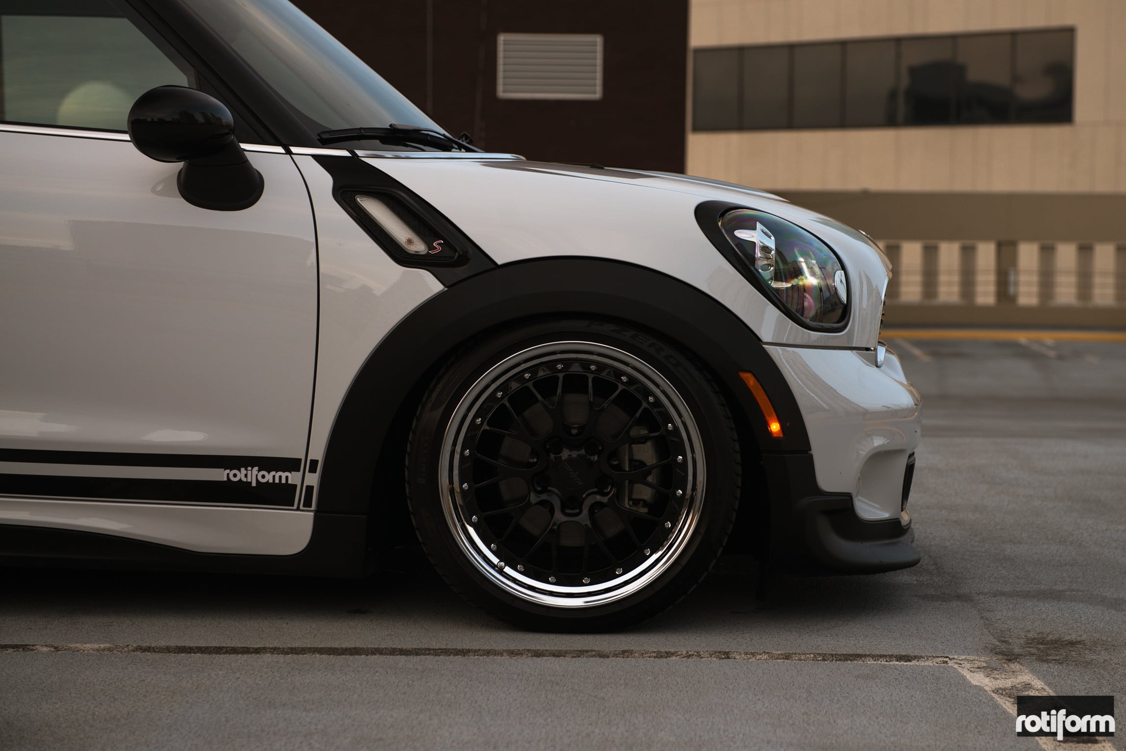 Mini Paceman with Custom Candy Black Rotiform Wheels - Photo by Rotiform