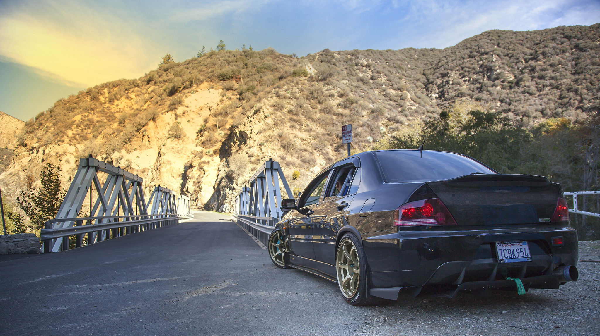 Custom Rear Diffuser on Black Mitsubishi Evolution - Photo by Manuel Veron