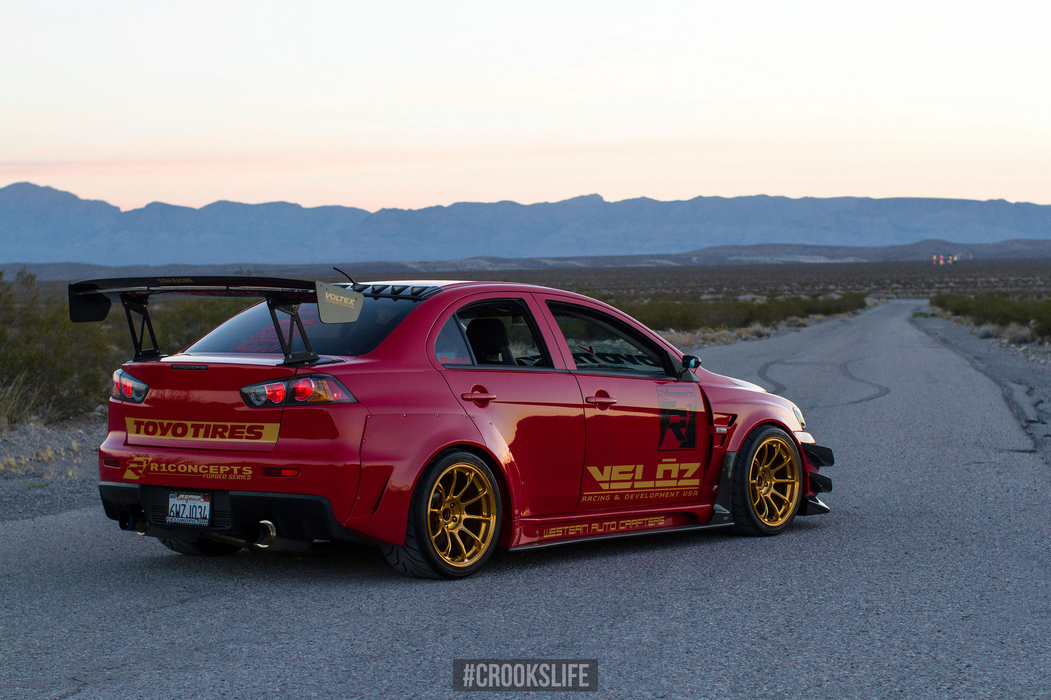 Mitsubishi Lancer Evolution with Voltex Large Sport Wing Spoiler - Photo by Jimmy Crook