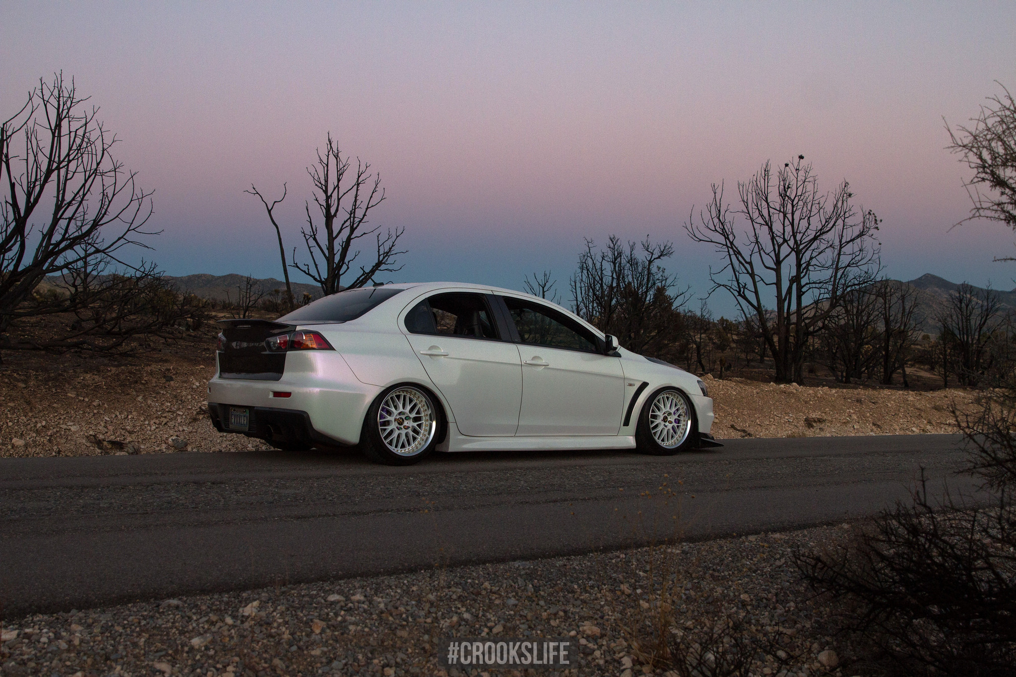 Mitsubishi Lancer Evolution with Aftermarket Rear Spoiler - Photo by Jimmy Crook