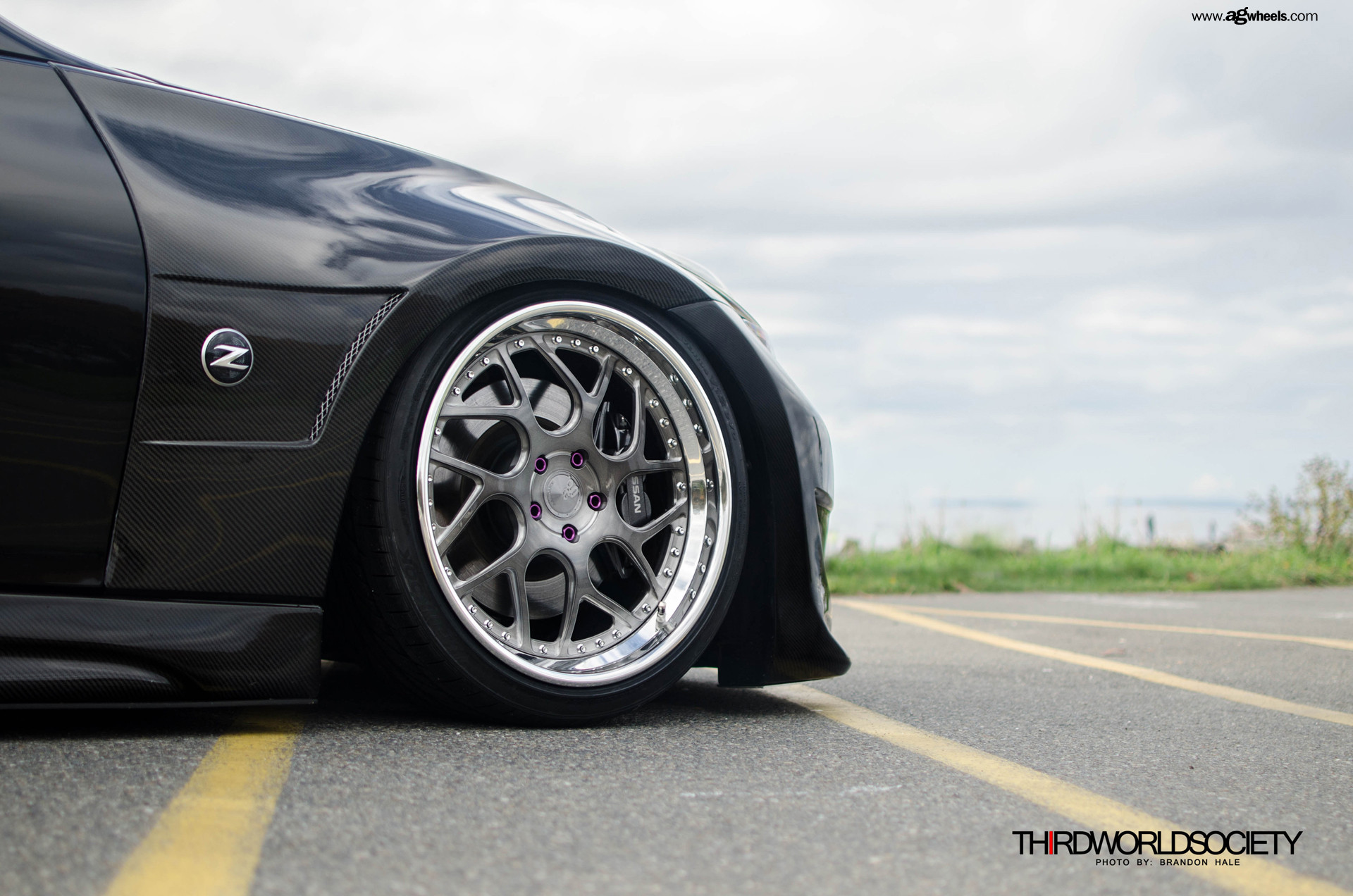 Black Nissan 370Z with Custom Fender Flares - Photo by Avant Garde Wheels