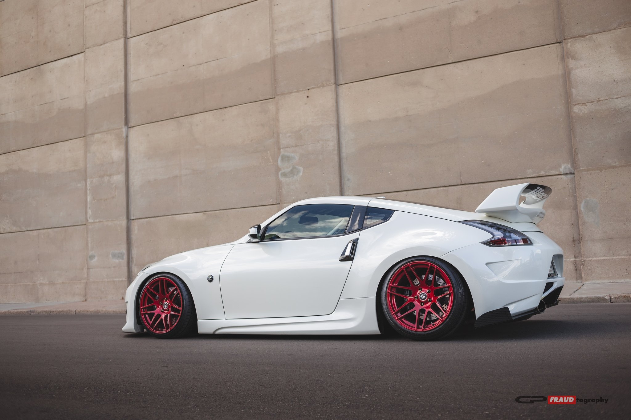 Matte White Incurve Wheels on Custom Nissan 370Z - Photo by MNL Photography...
