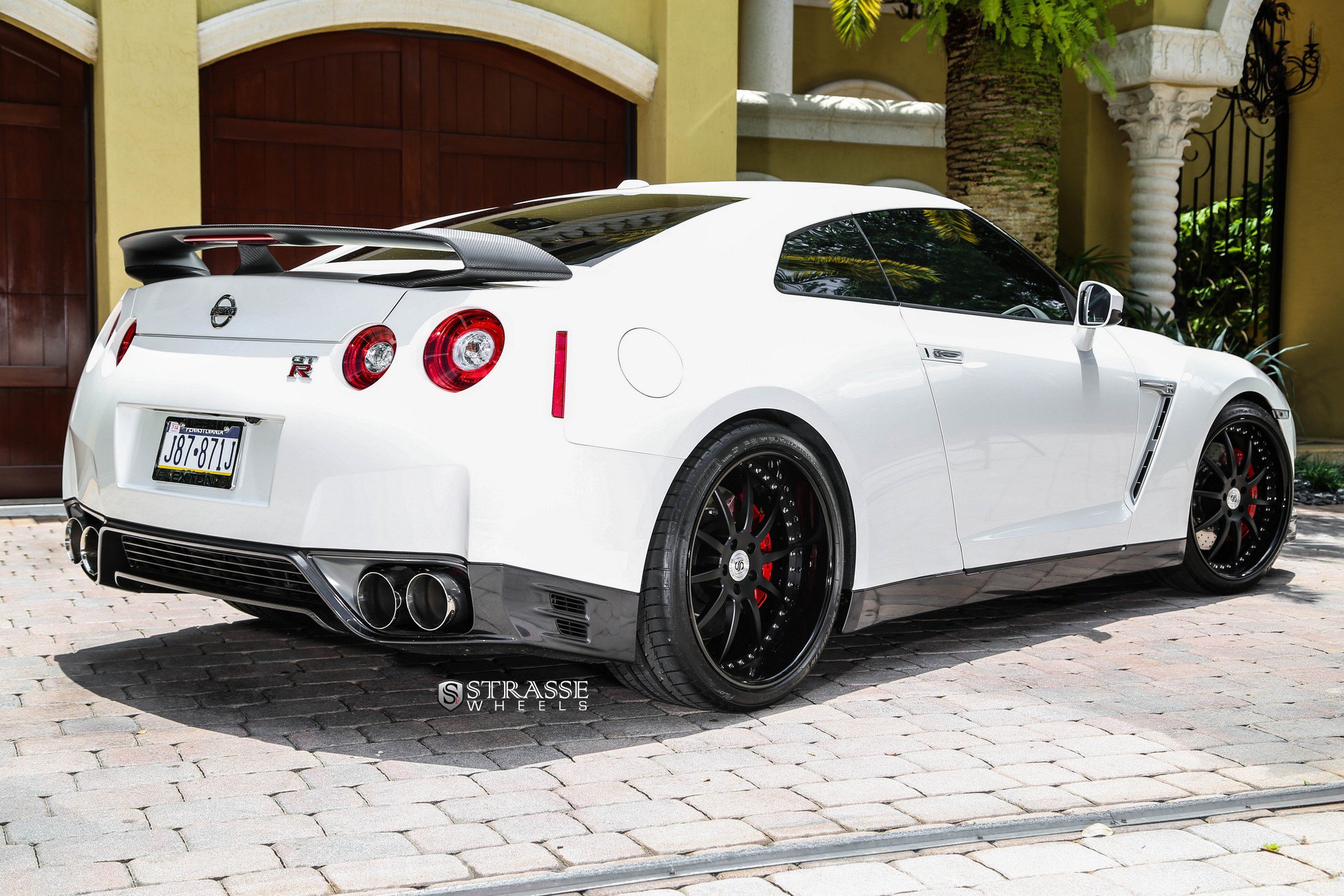 Contrast Is Everything: White Nissan GT-R on Matte Black