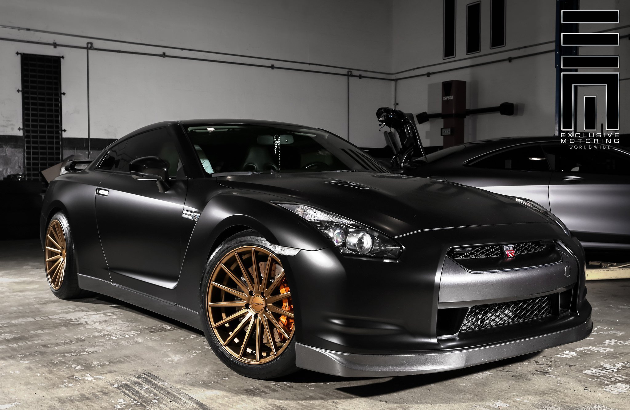 Matte-Black Nissan GT-R on Vossens by Exclusive Motoring