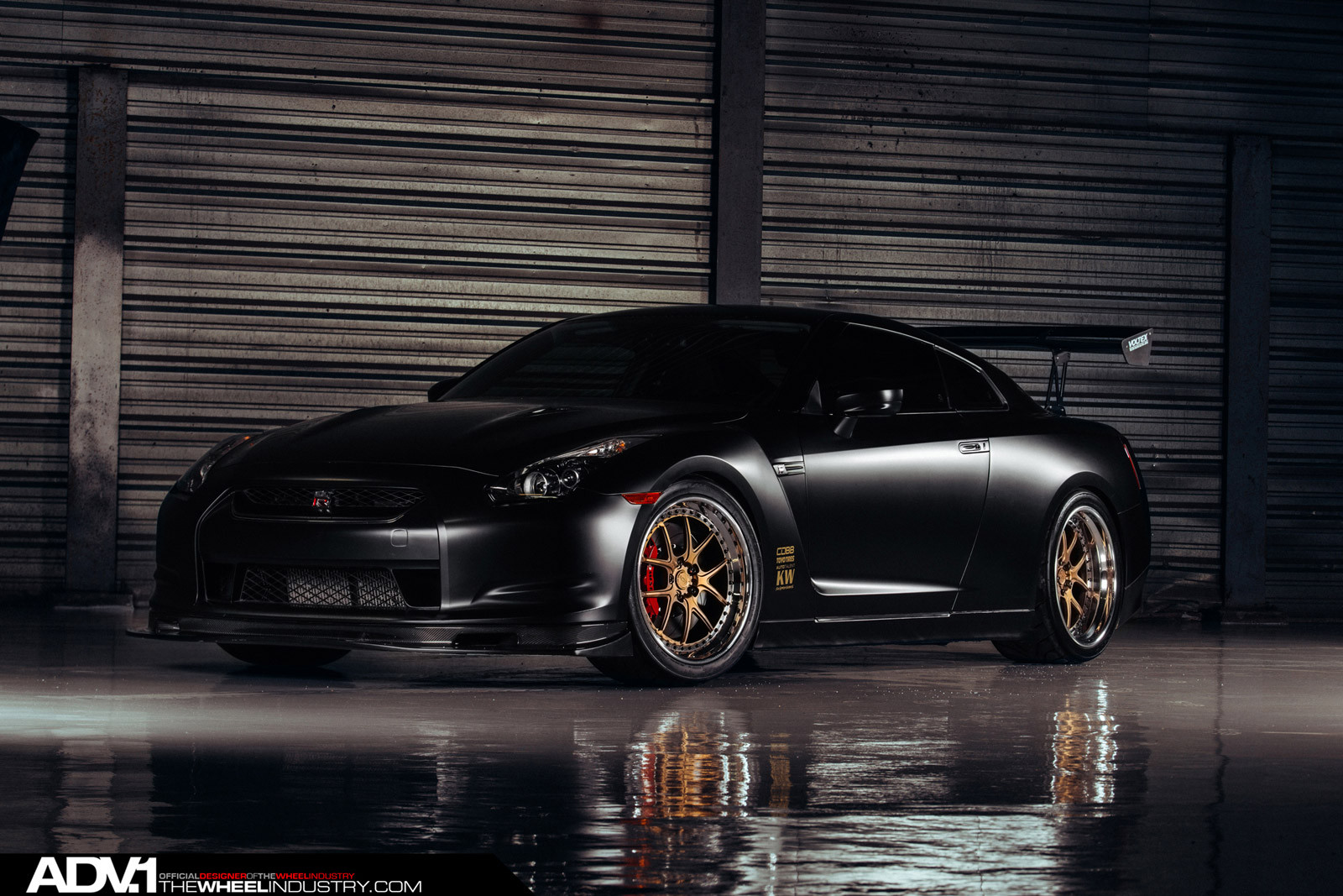 Status is Everything: Stanced Black Nissan GT-R on Matte Bronze