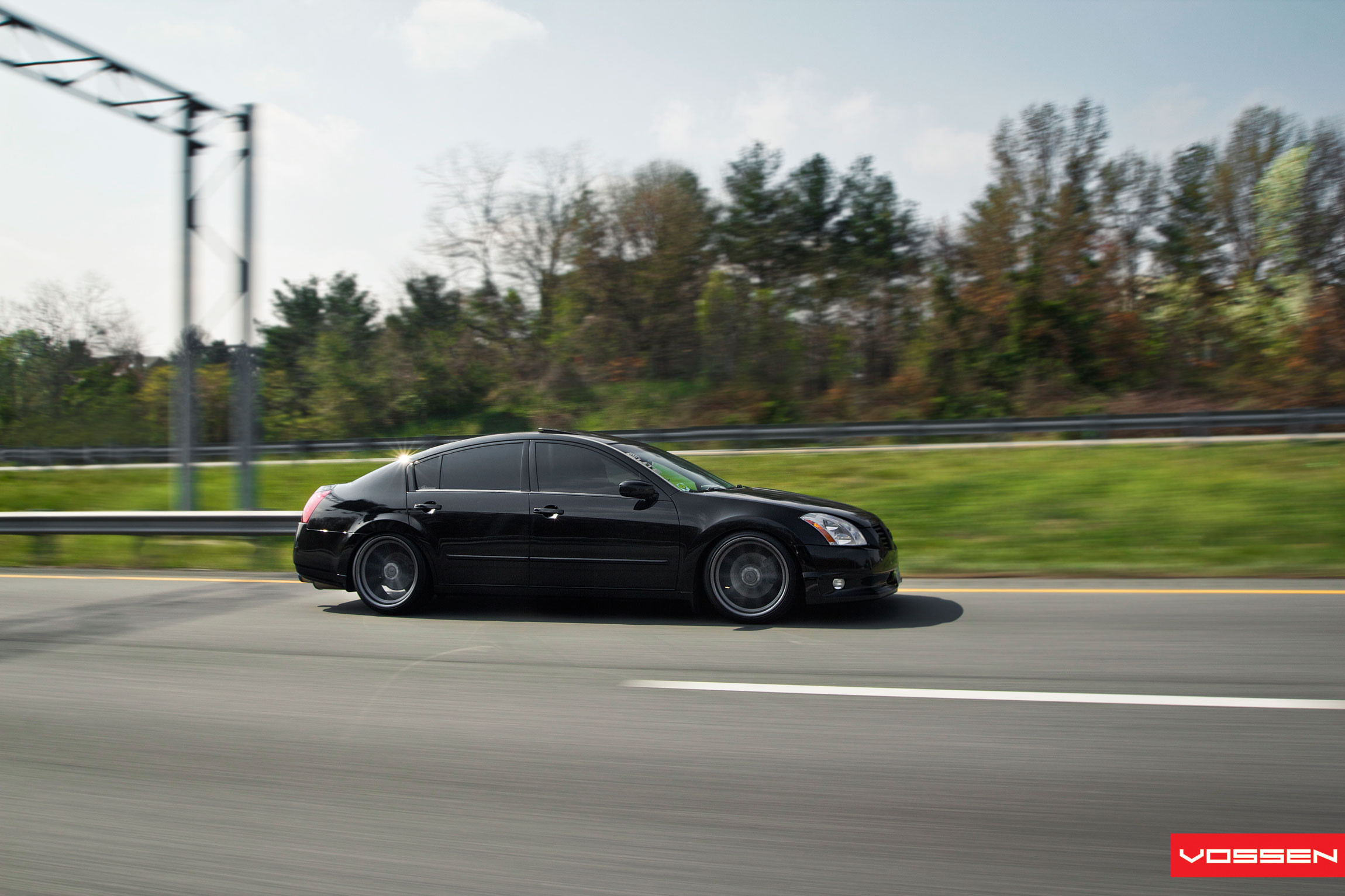 Black Nissan Maxima with Vossen Wheels - Photo by Vossen
