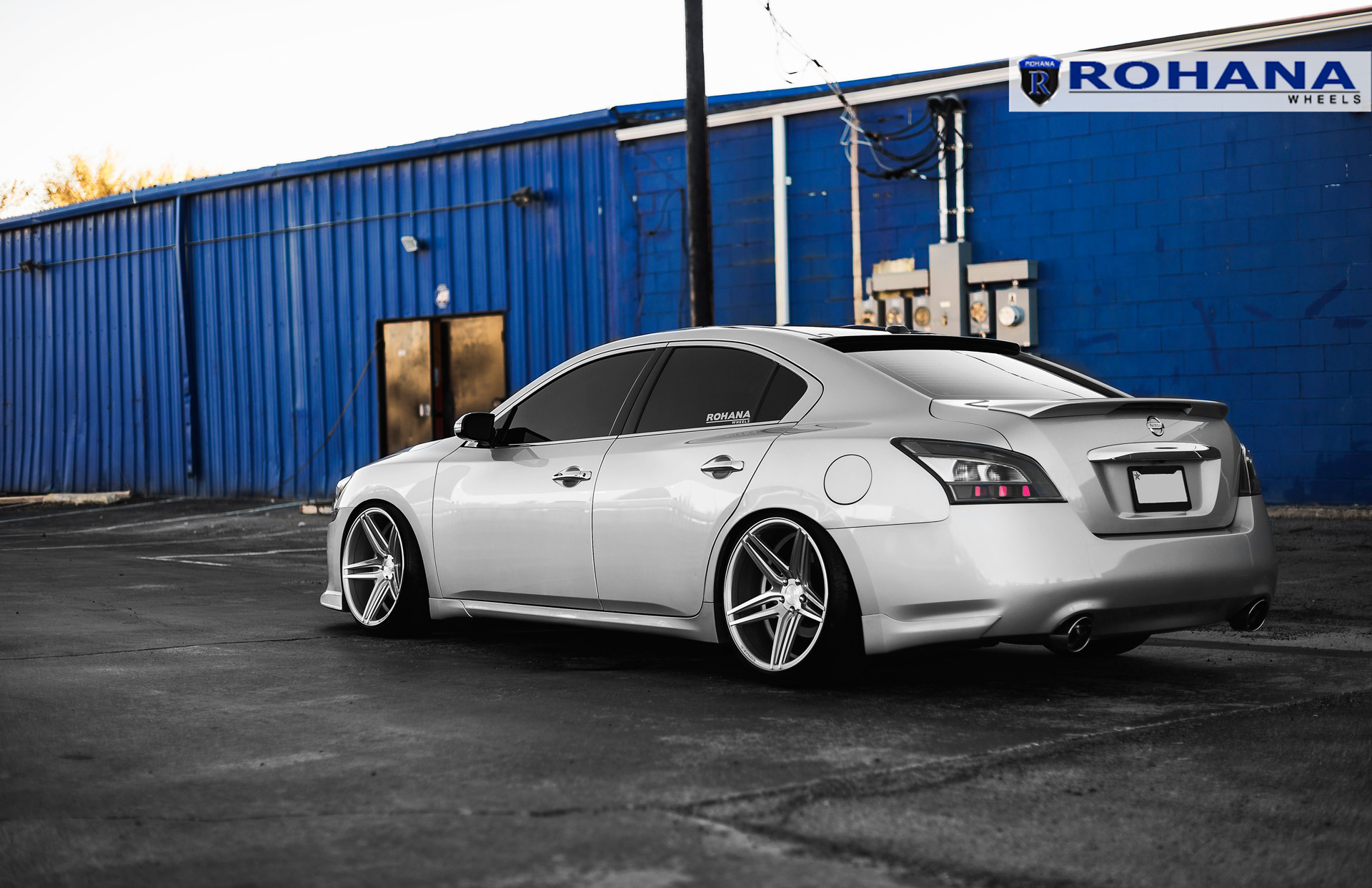 Nissan Maxima Custom Black Taillights - Photo by Rohana Wheels
