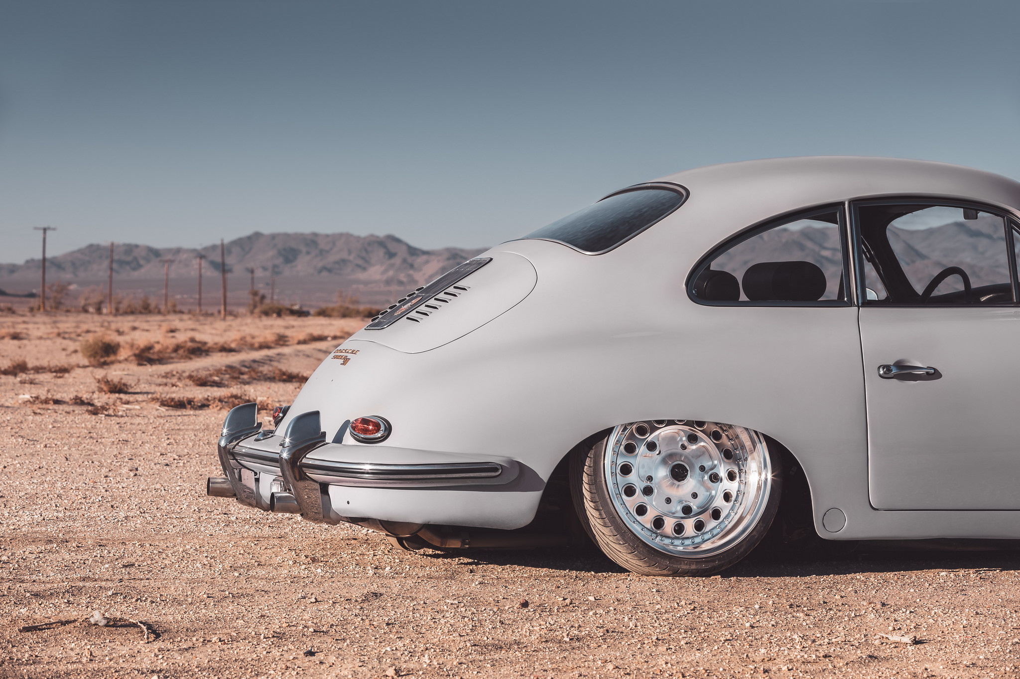 Chrome Rear Bumper on Gray Porsche 356 - Photo by Rotiform