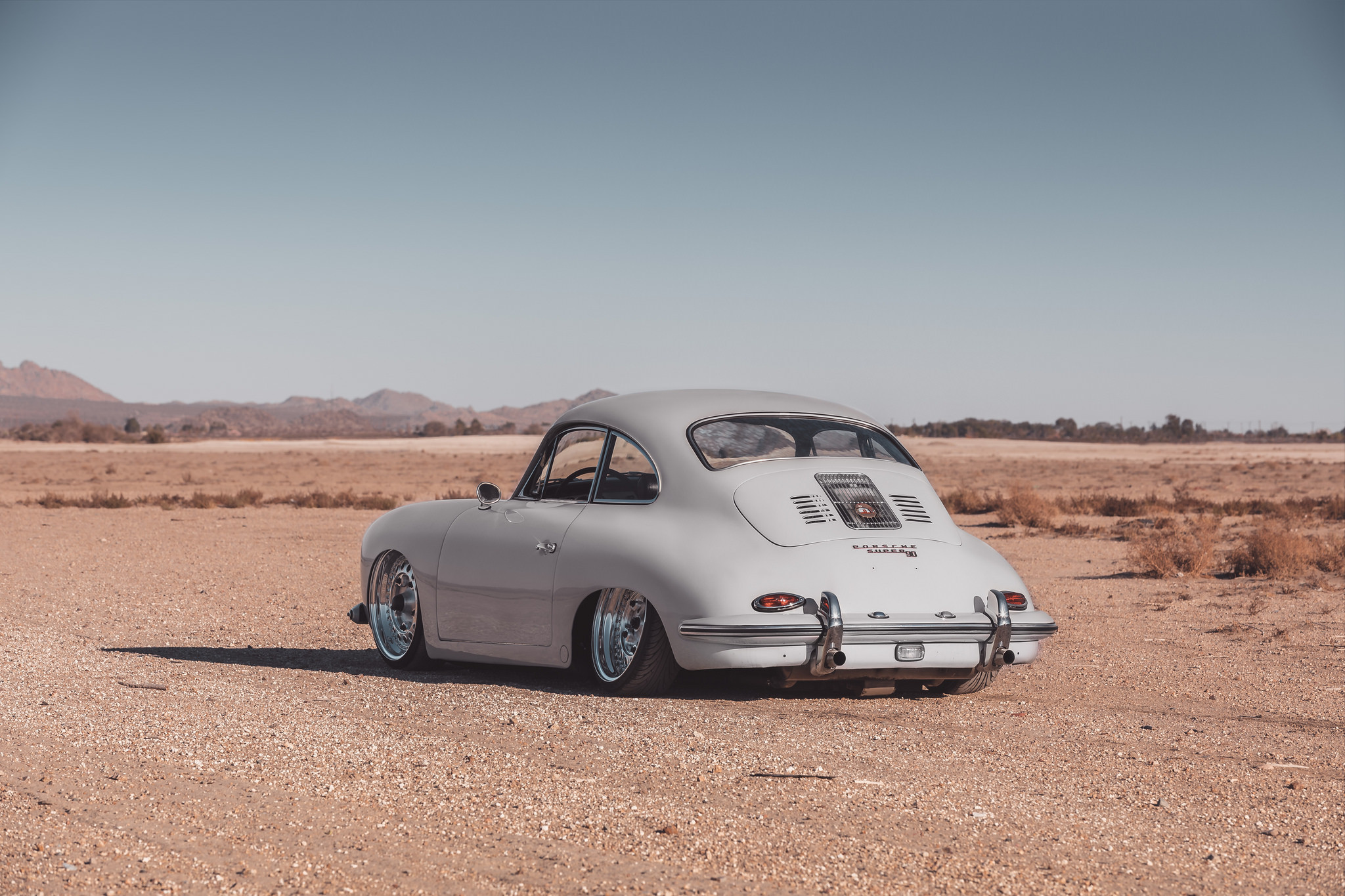Gray Porsche 356 with Custom Chrome Trim - Photo by Rotiform