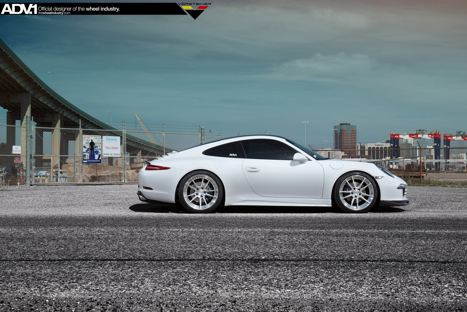 Custom Polished ADV1 Wheels on White Porsche 911 - Photo by ADV.1