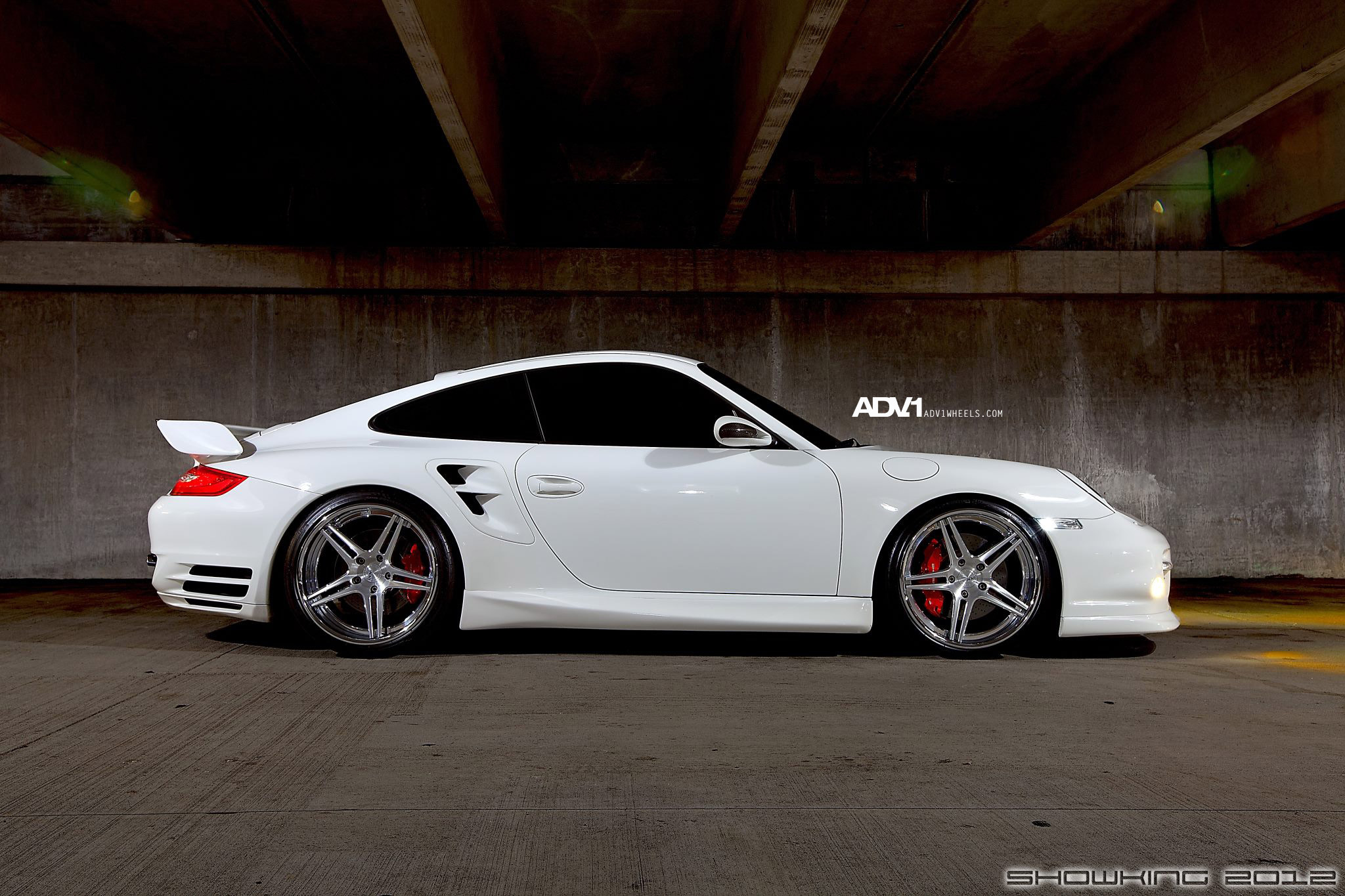 White Stanced Porsche 911 Aftermarket Side Scoops - Photo by ADV.1