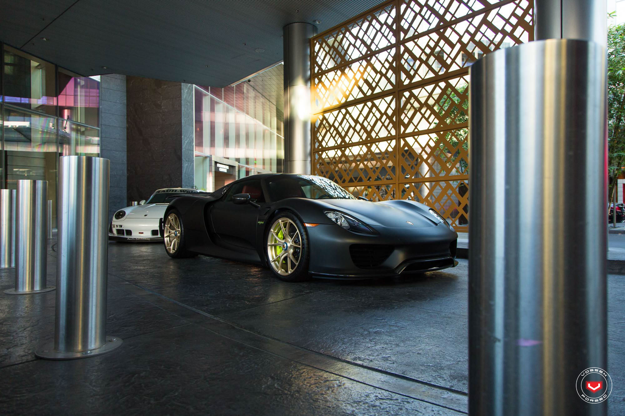 Matte Black Porsche 918 with Forged Vossen Wheels - Photo by Vossen