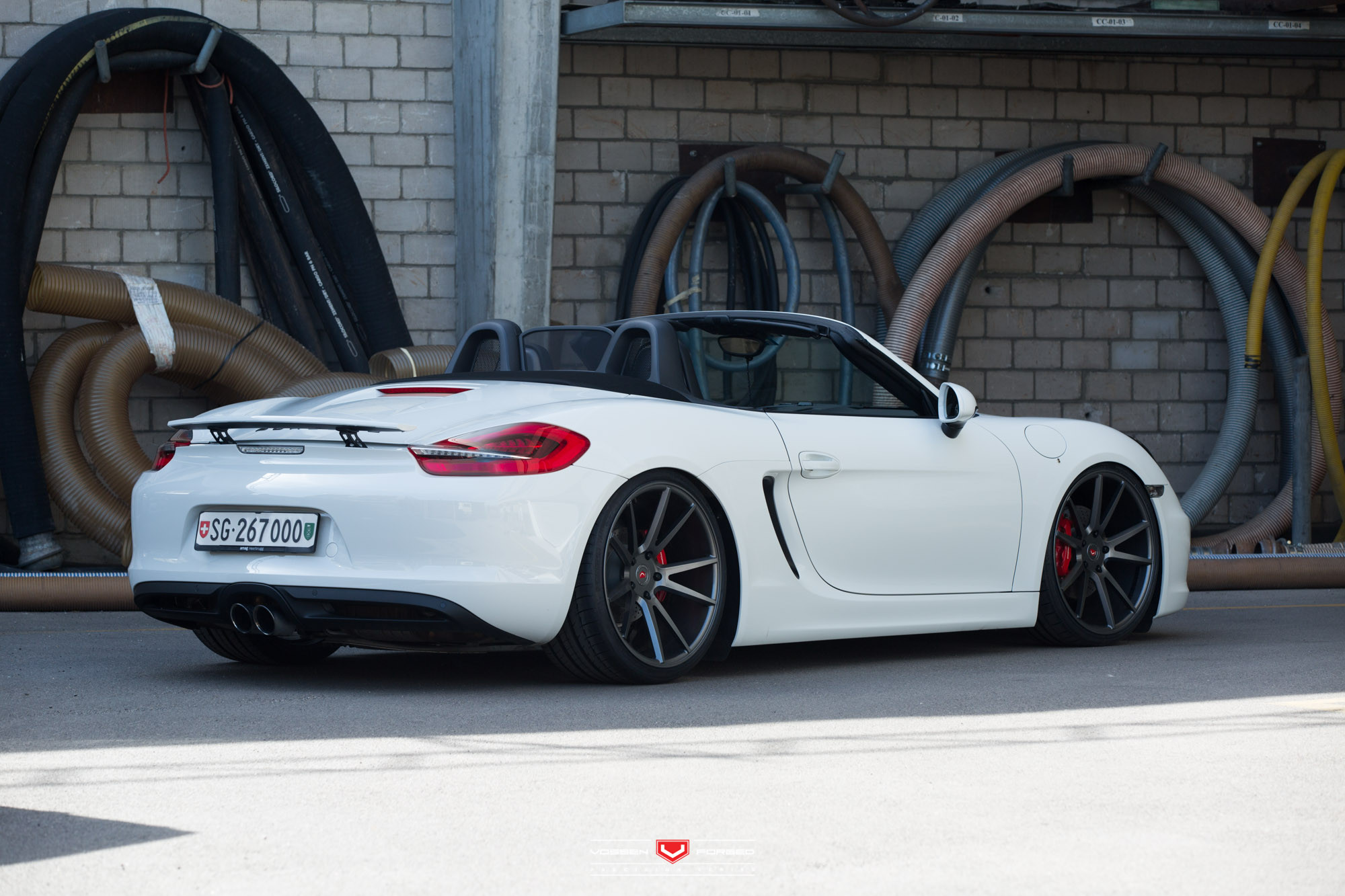 Forged VPS Vossen Wheels on White Porsche Boxster - Photo by Vossen