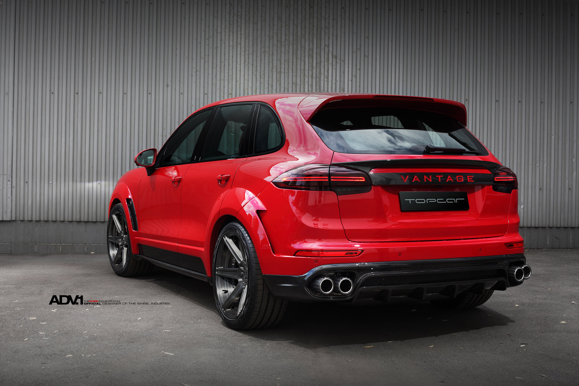 Porsche Cayenne Carbon Fiber Rear Diffuser - Photo by ADV.1