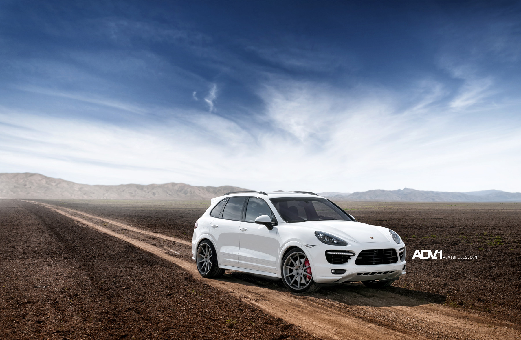 White Porsche Cayenne with Dark Smoke LED Headlights - Photo by ADV.1