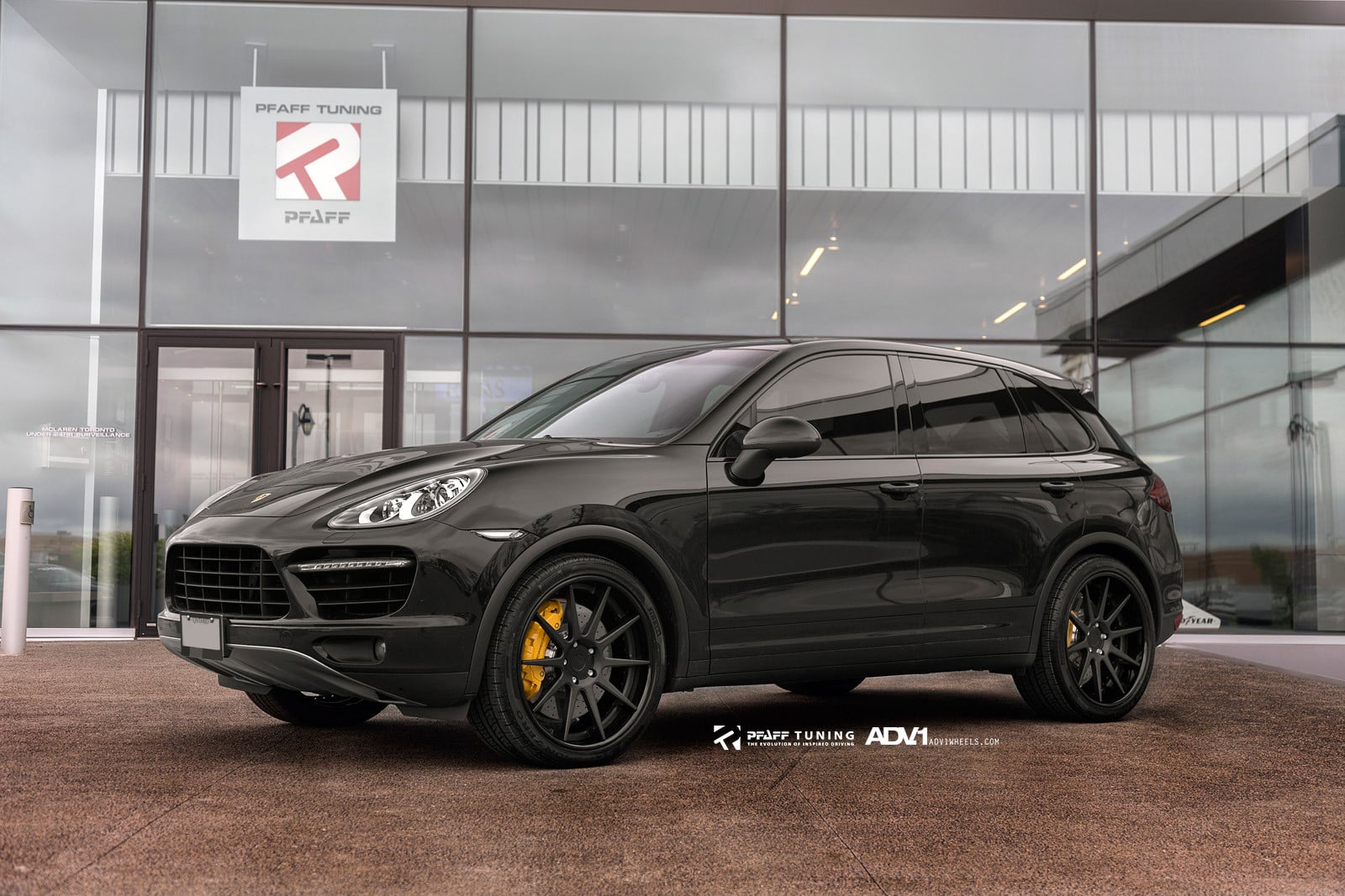 Matte Black ADV1 Wheels on Custom Porsche Cayenne - Photo by ADV.1