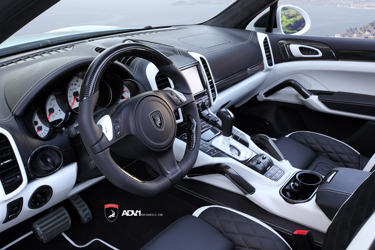 Aftermarket Interior Kit in White Porsche Cayenne - Photo by ADV.1