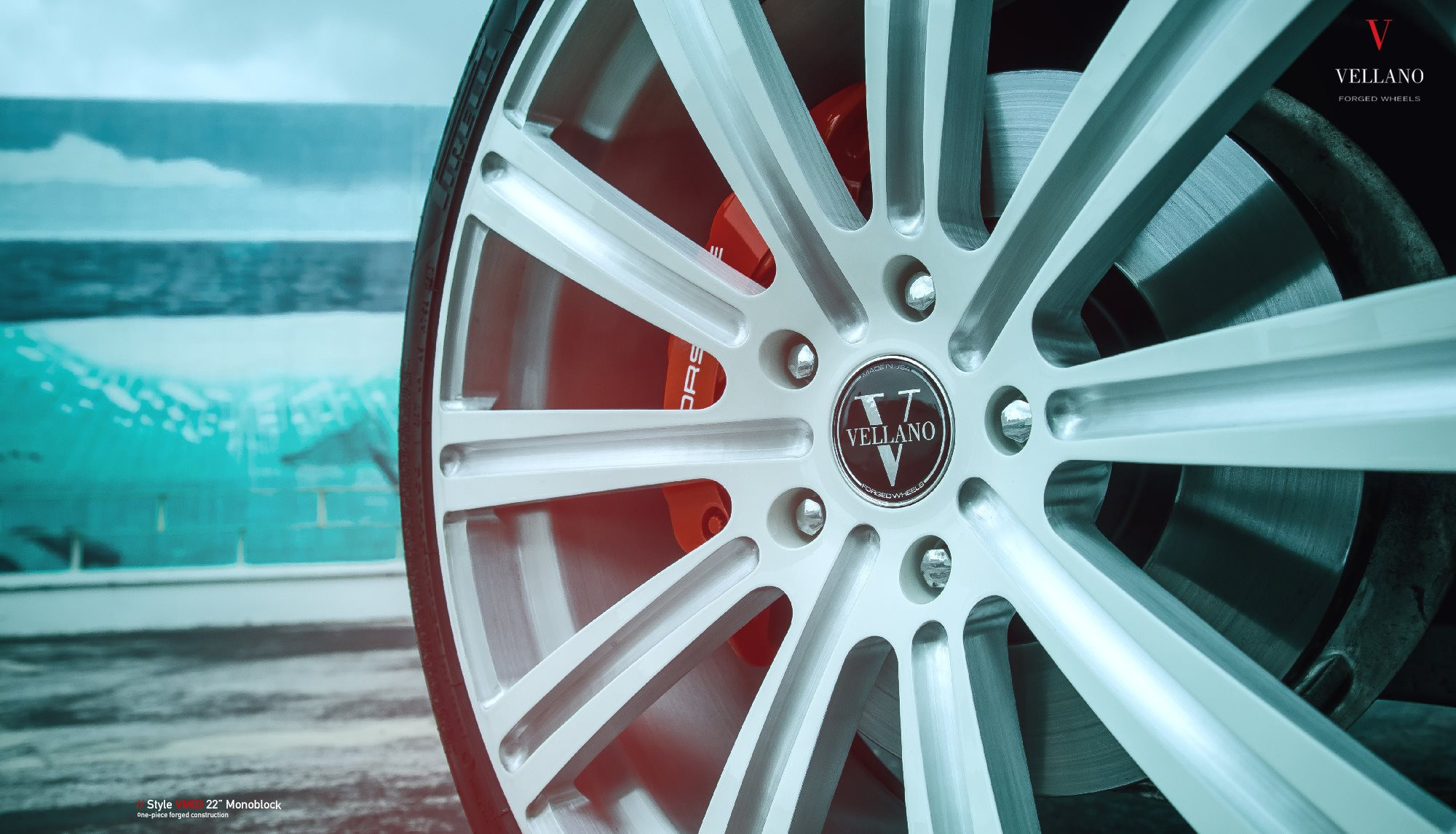 White Porsche Cayenne with 22 Inch Vellano Rims - Photo by Vellano