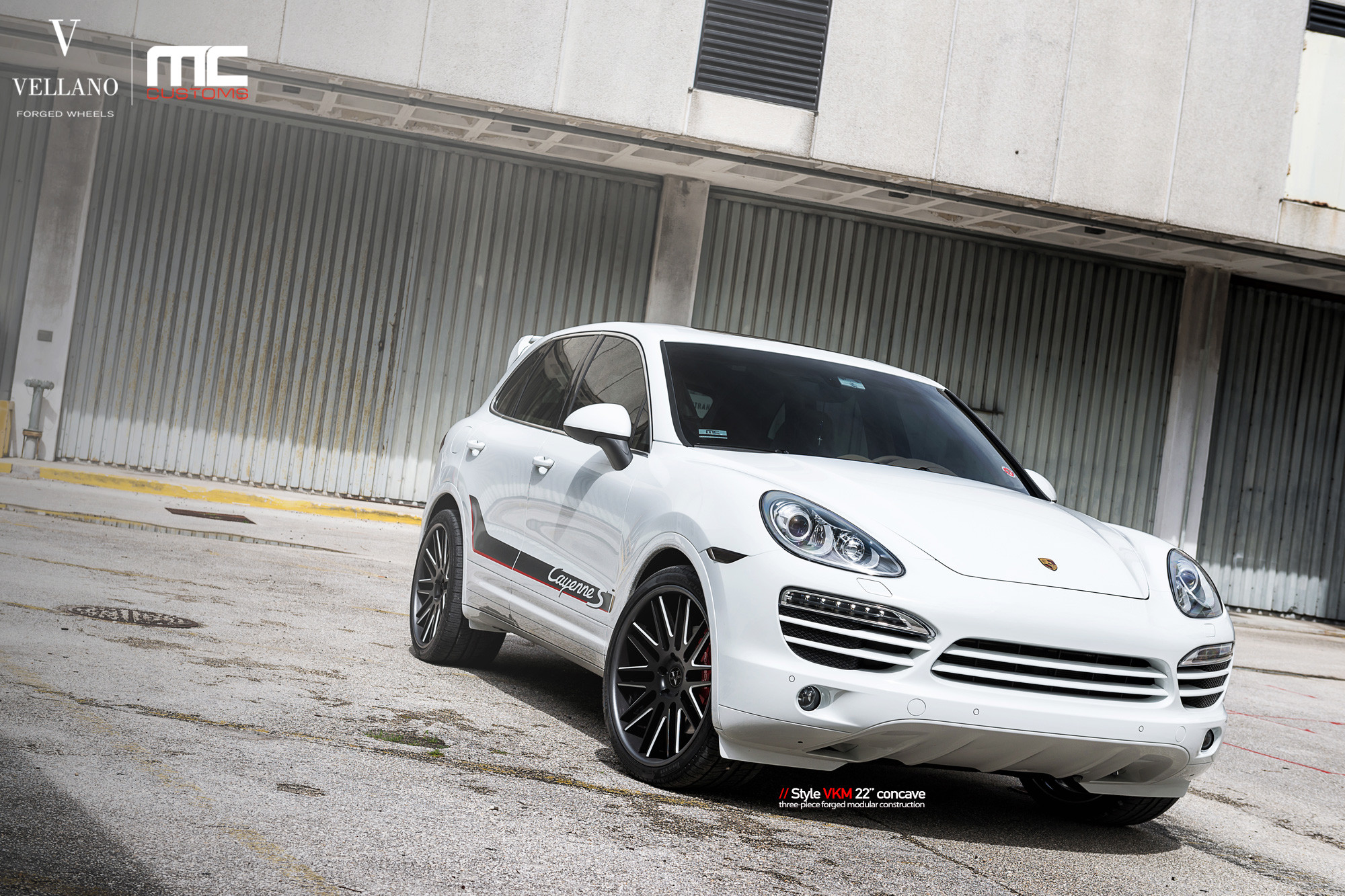 White Porsche Cayenne with Custom LED Headlights - Photo by Vellano