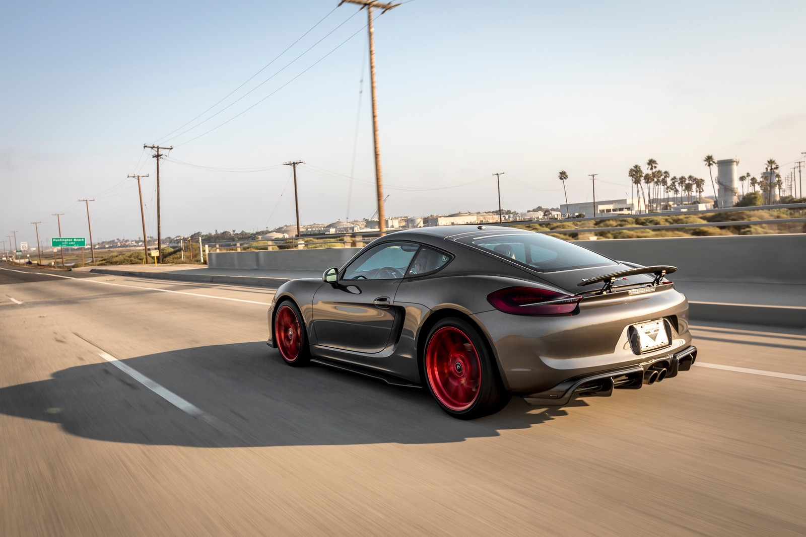Gray Porsche Cayman with Custom Rear Diffuser - Photo by Vorstiner