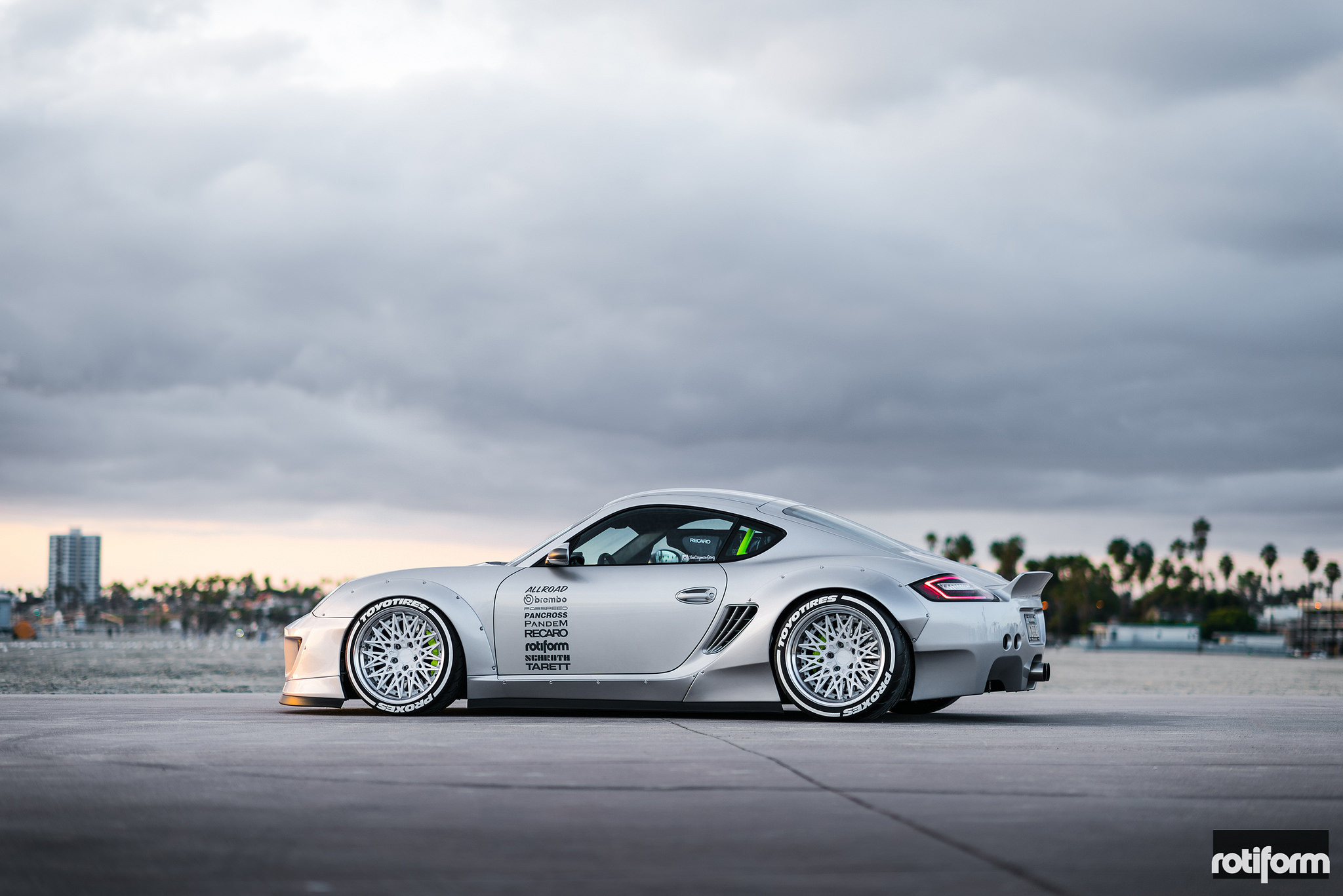 Porsche Cayman on Racing Wheels - Photo by Rotiform
