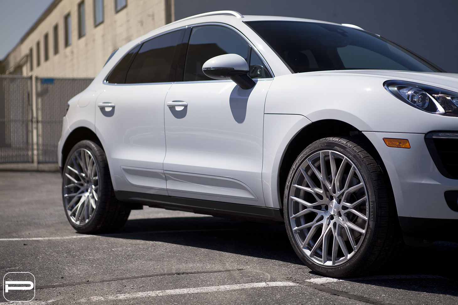 Silver PUR Wheels on White Porsche Macan - Photo by PUR Wheels