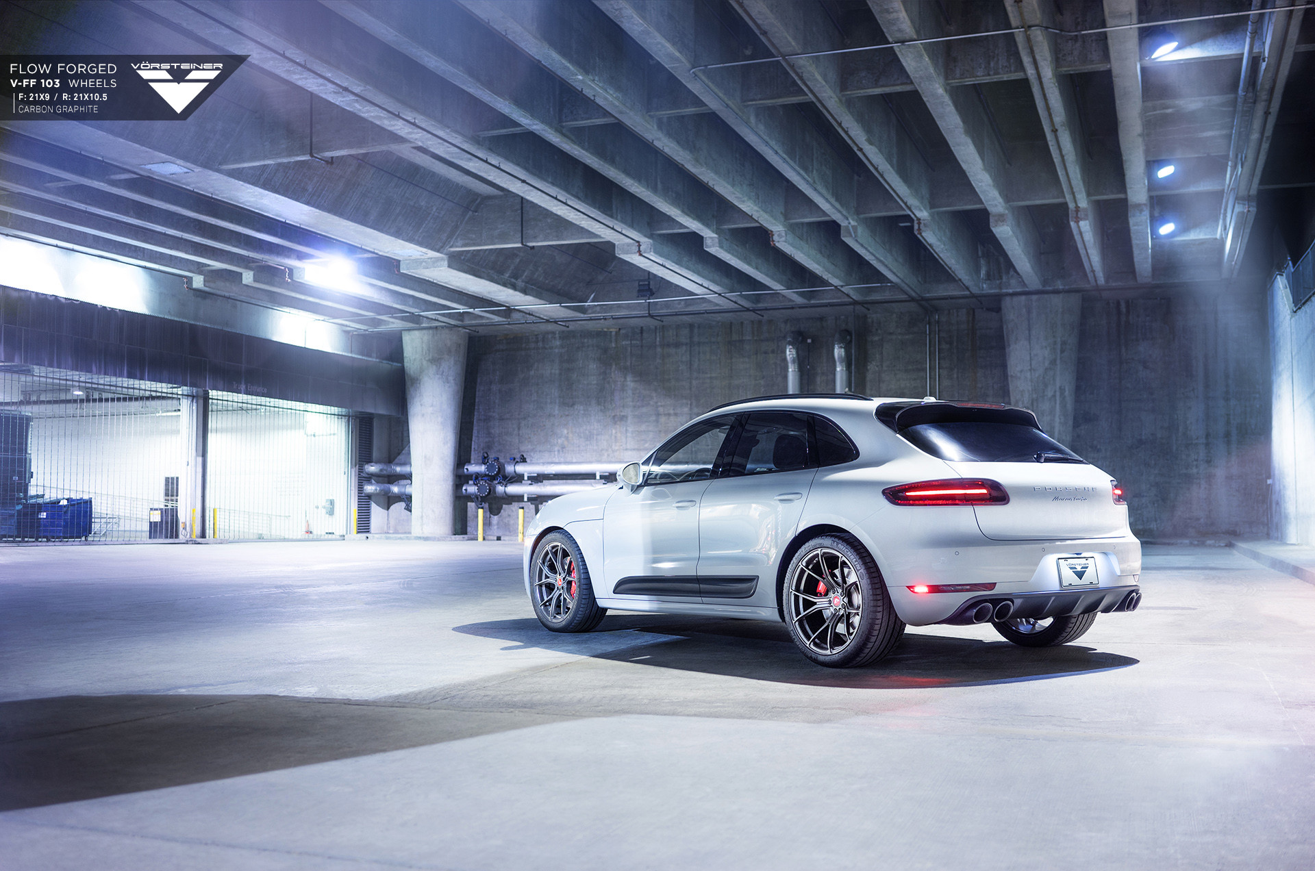 White Porsche Macan with 21 Inch Vorsteiner Wheels - Photo by Vorstiner