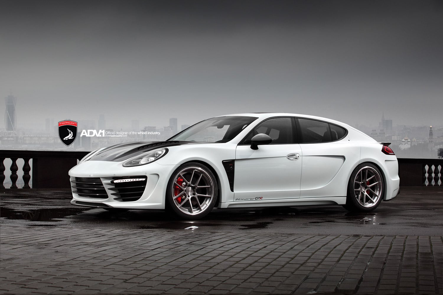 Custom Body Kit on White Porsche Panamera - Photo by ADV.1