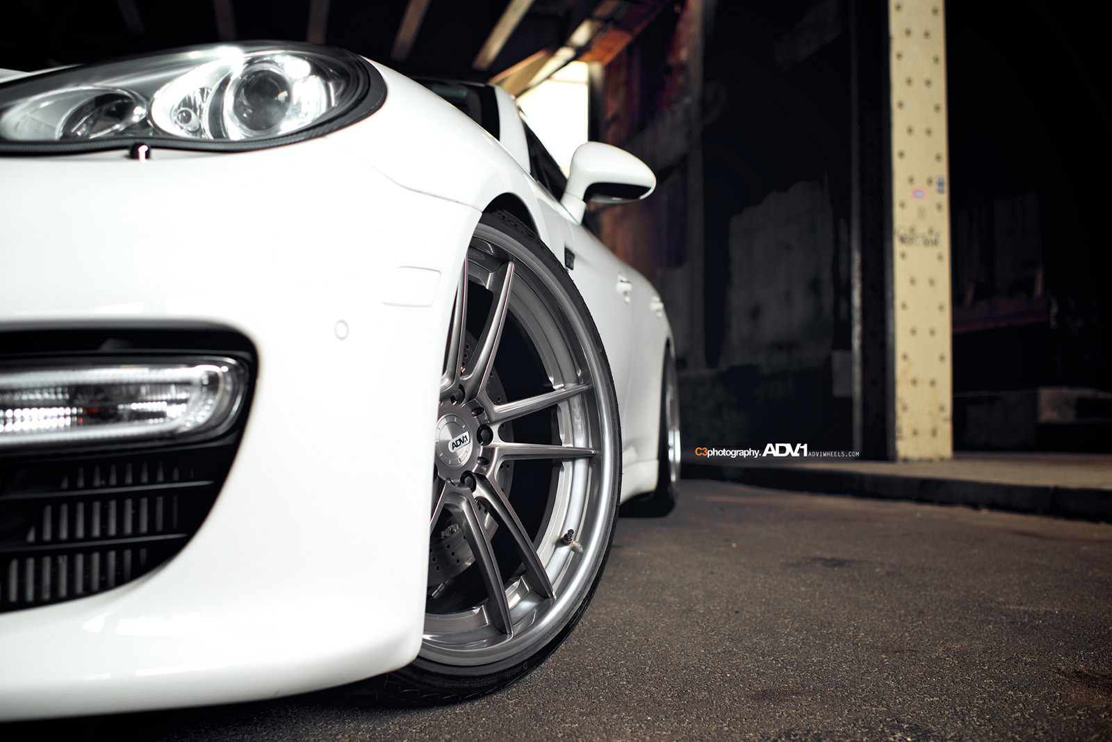 ADV5.2 Wheels on White Porsche Panamera - Photo by ADV.1