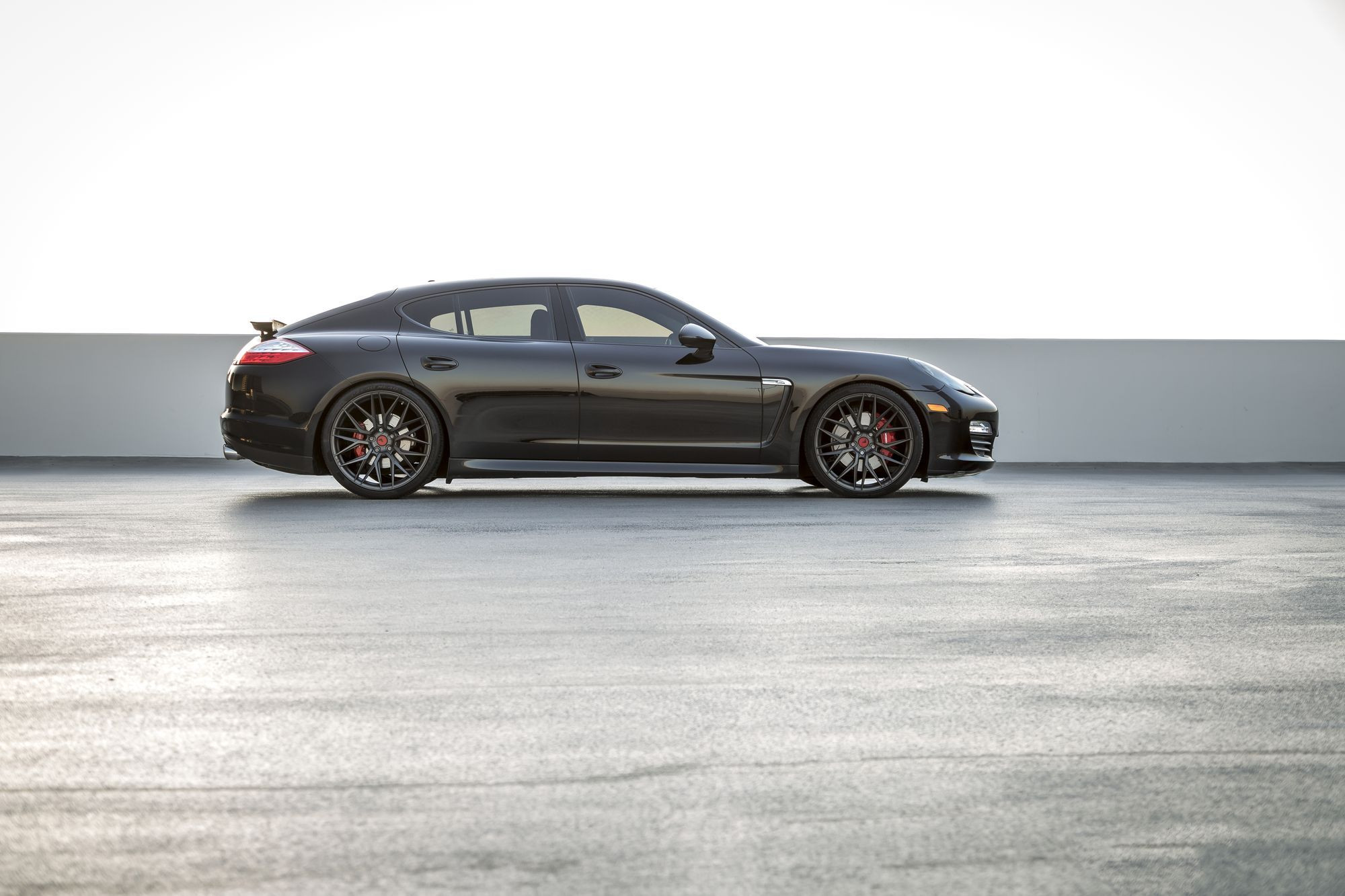 Custom Black Porsche Panamera Side Skirts - Photo by Vorstiner