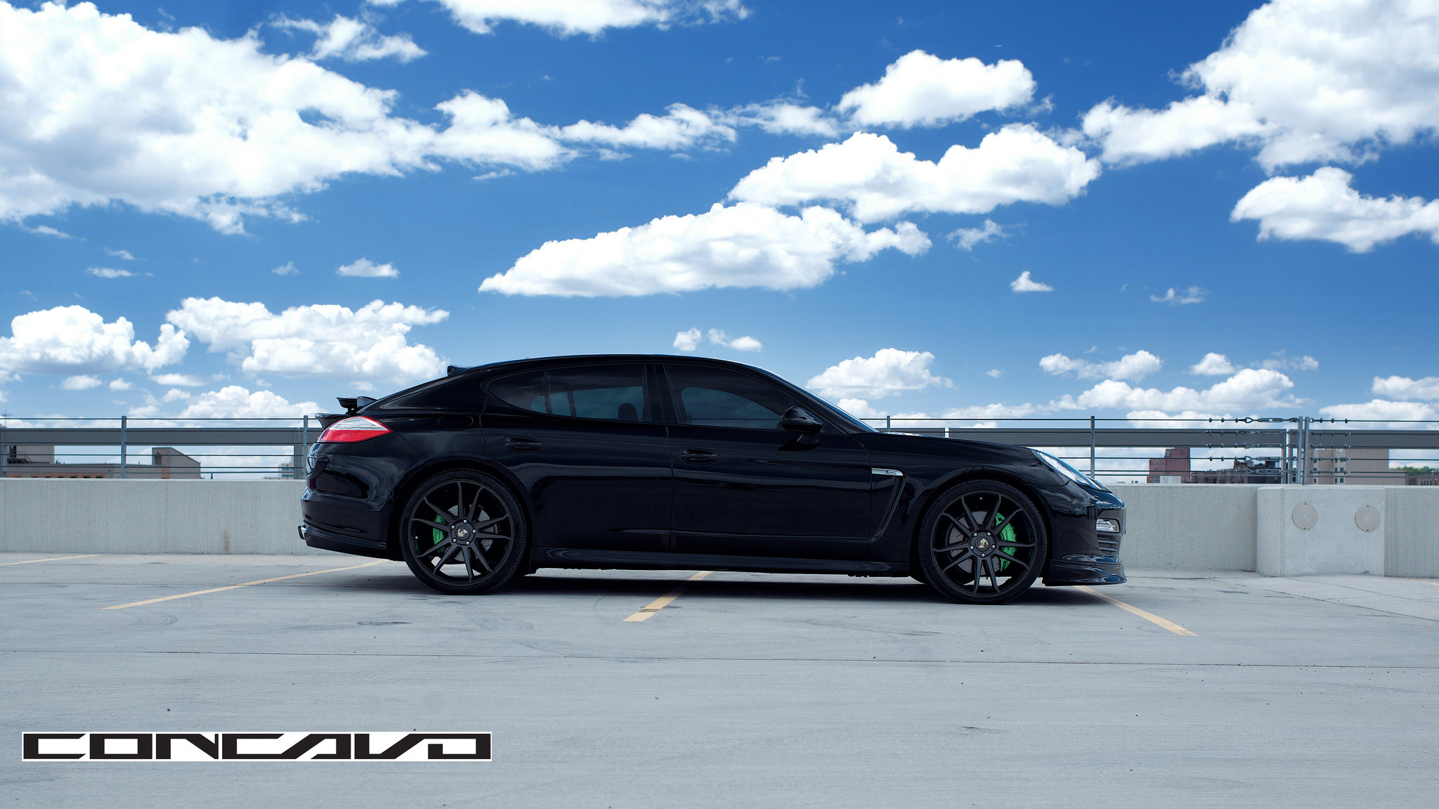 Matte Black Concavo Rims on Custom Porsche Panamera - Photo by Concavo Wheels