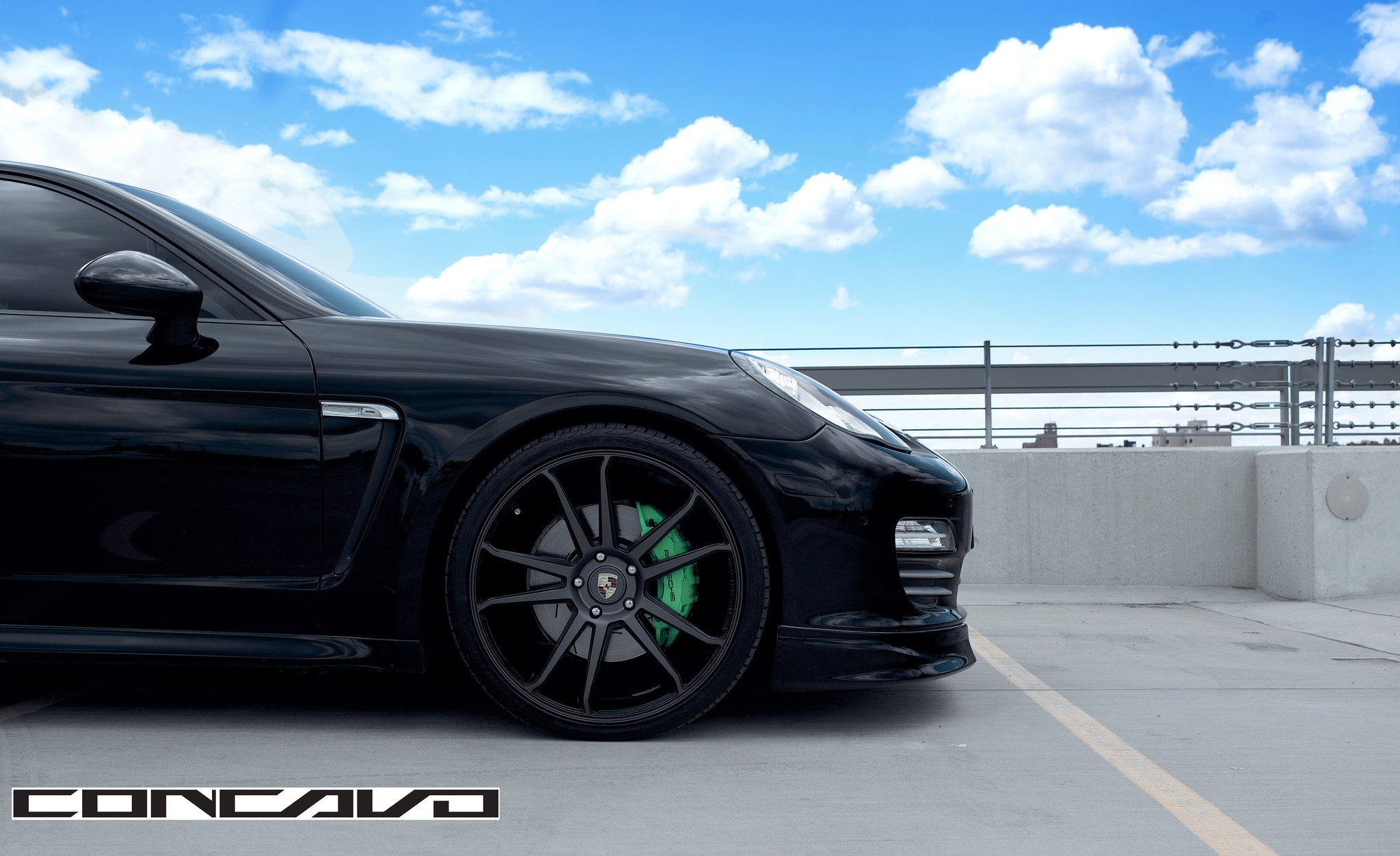 Black Porsche Panamera with Custom Concavo Rims - Photo by Concavo Wheels