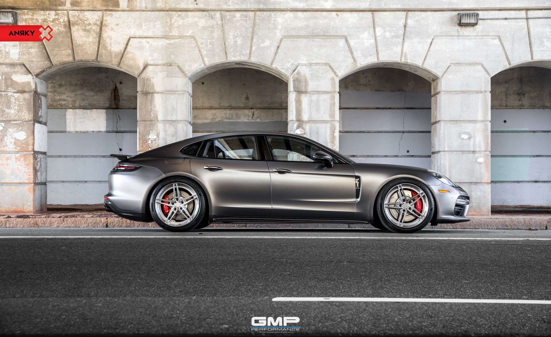 Custom Gray Porsche Panamera Side Skirts - Photo by Anrky Wheels