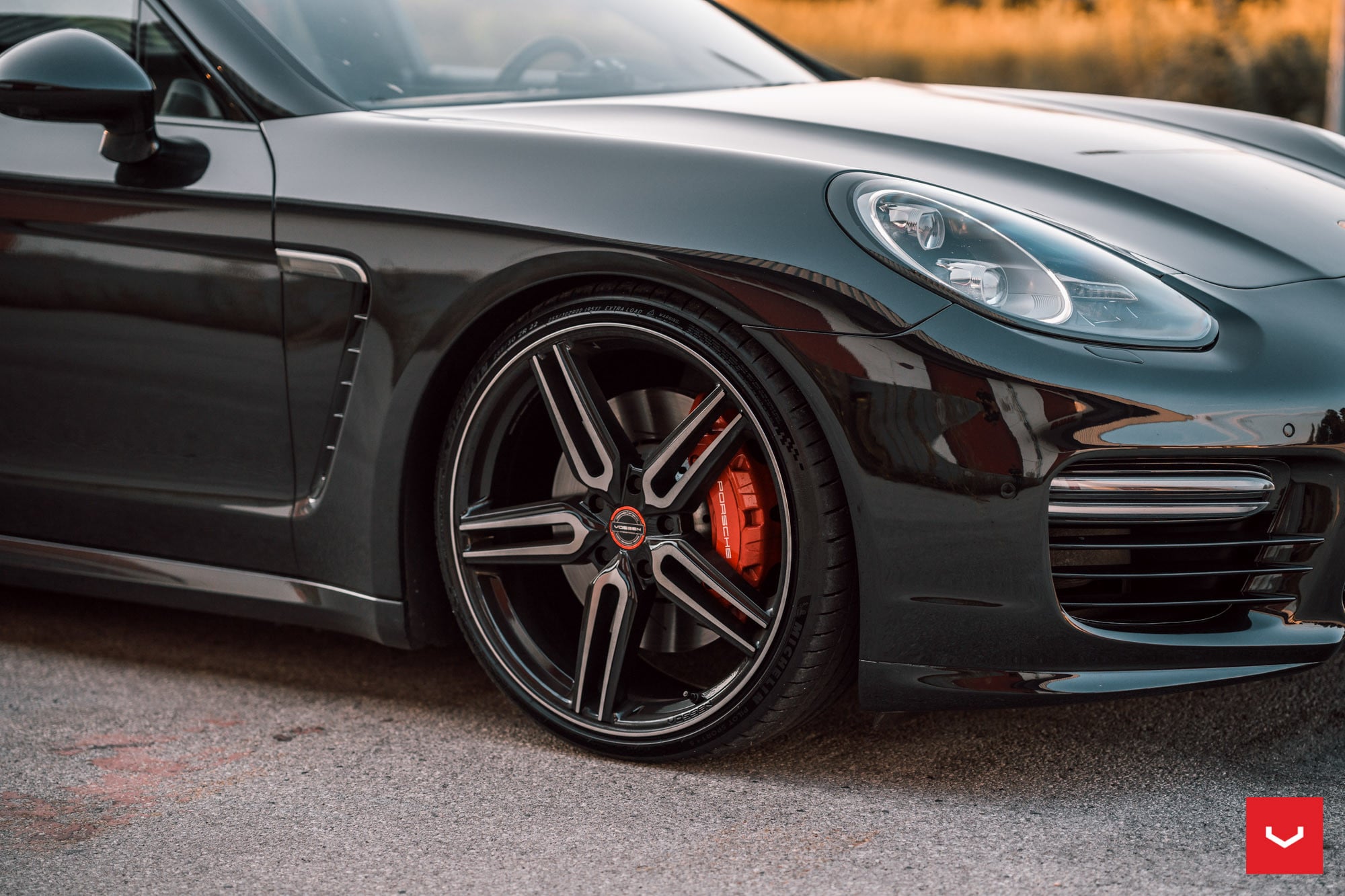 Black Porsche Panamera GTS on Michelin Tires - Photo by Vossen