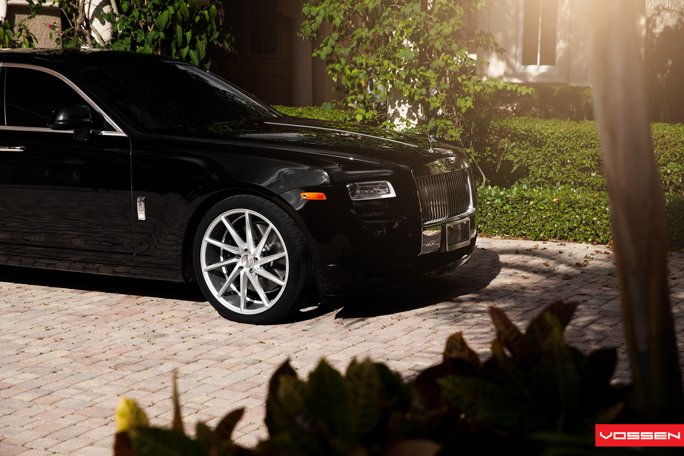 Black Rolls Royce Ghost with Custom Vossen Wheels - Photo by Vossen